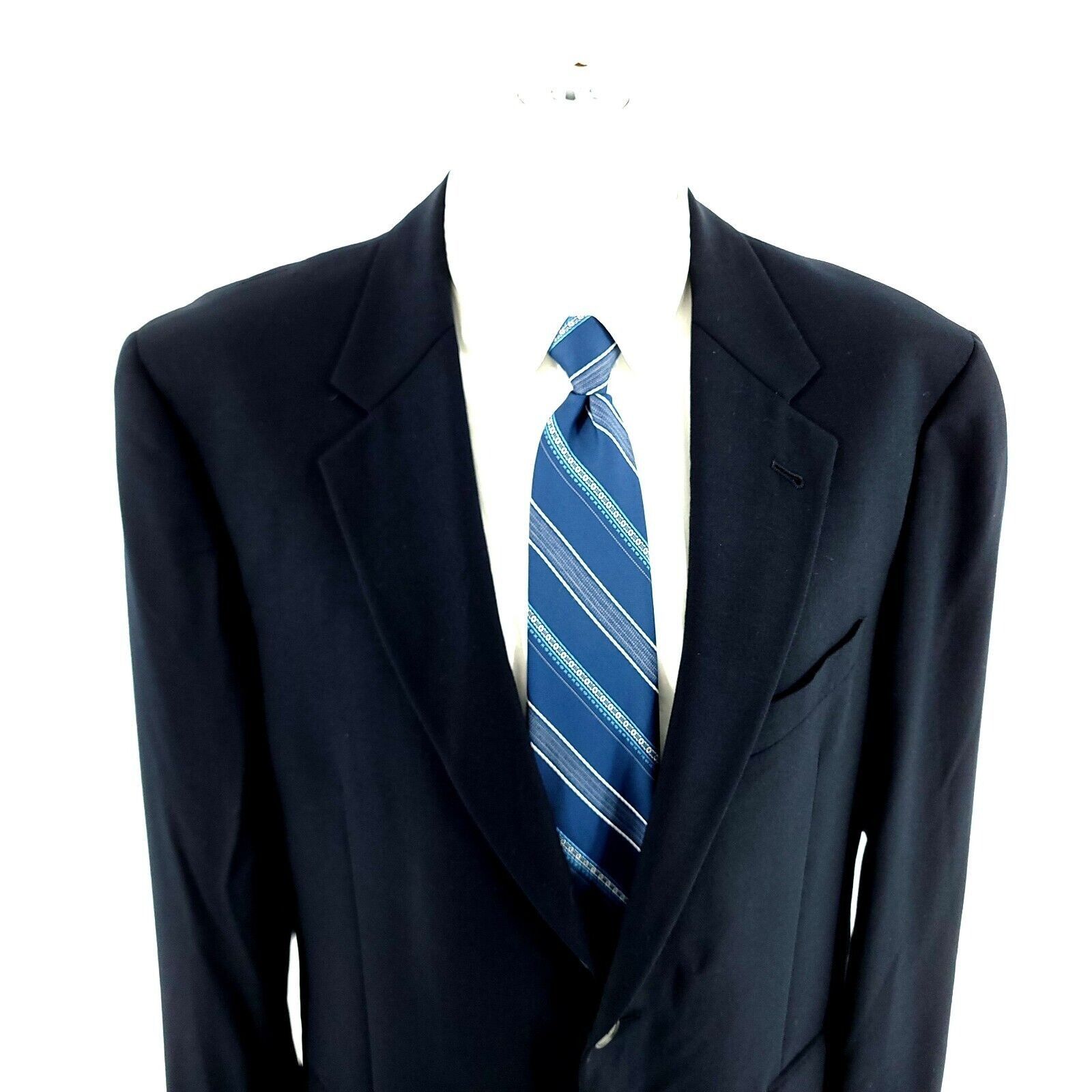 Joseph Abboud DAMAGED Joseph Abboud Wool 2 Button Blazer 42R Blue Size 42R - 1 Thumbnail
