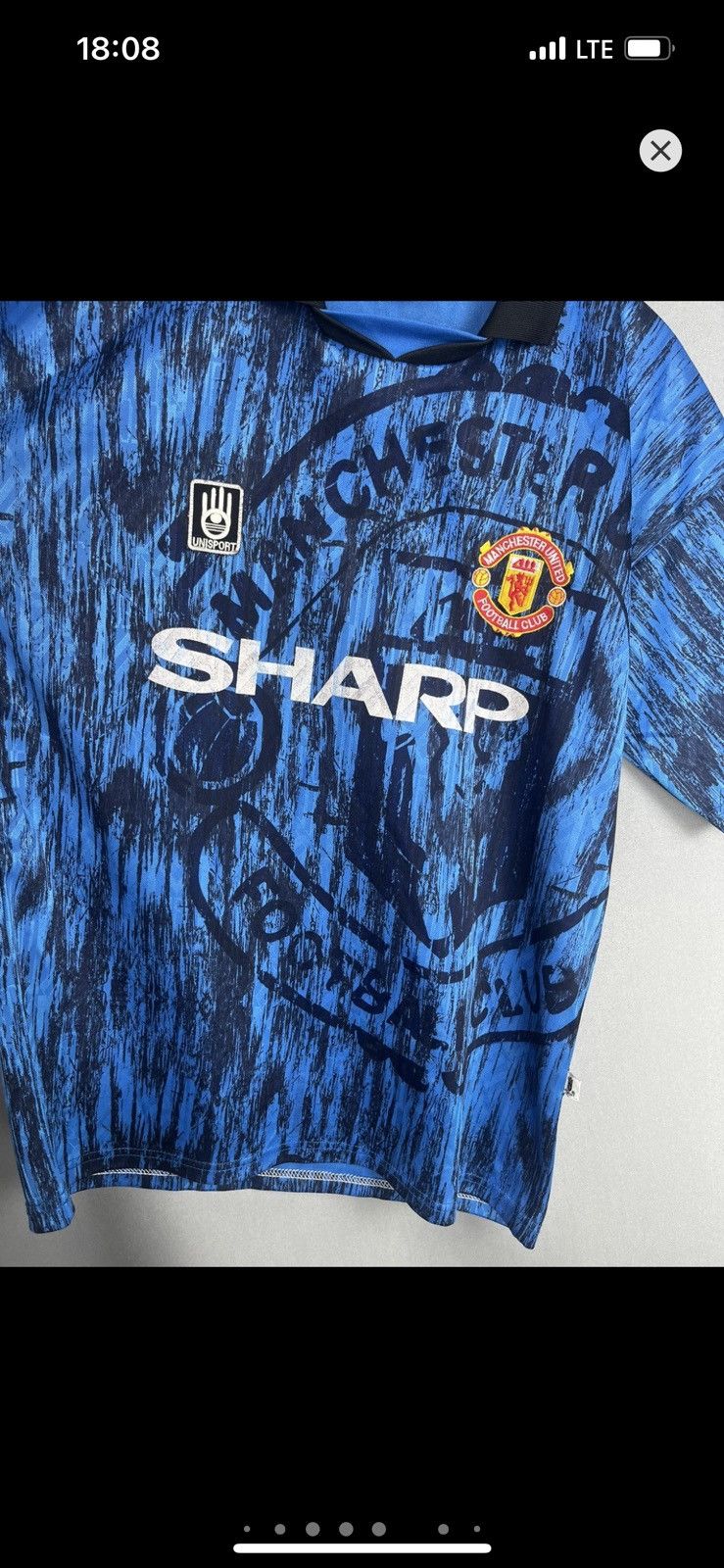 Vintage Vintage Bootleg Unisport Manchester United Jersey Size US XL / EU 56 / 4 - 7 Thumbnail