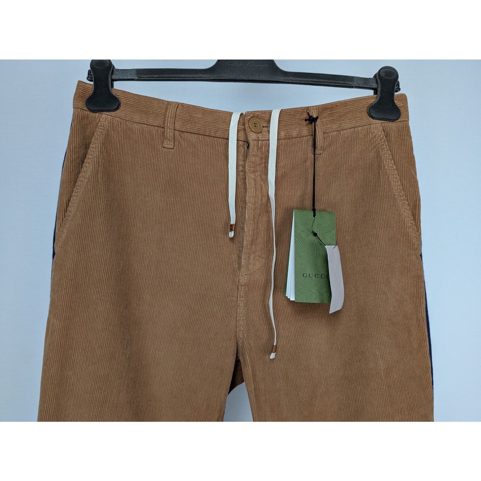 Gucci o1rshd1 Trousers Dyed Wash Velvet W/Melton Vintage Camel/Mix Size US 34 / EU 50 - 7 Thumbnail