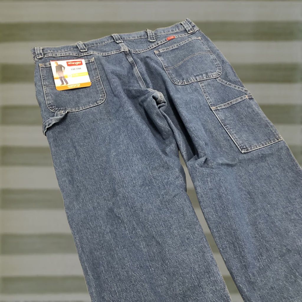 Wrangler VINTAGE Wrangler Five Star Flex Carpenter Jeans Blue 42x30 NWT Men Regular 42x30 Blue Carpenter Stars Jeans Size US 42 / EU 58 - 1 Thumbnail