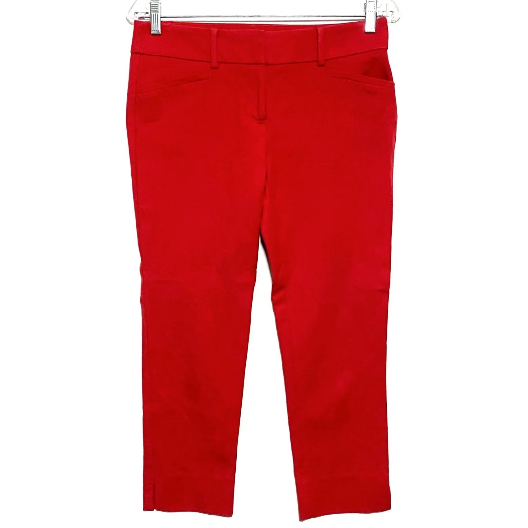 Ann Taylor VINTAGE Loft Marisa Red Riviera Pants Chinos Womens 2P Preppy Classic Minimalist Capsule Size 26" / US 2 / IT 38 - 2 Thumbnail