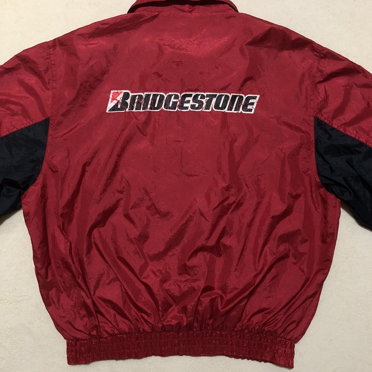 Japanese Brand × Vintage DISTRESSED Vintage Bridgestone Light Bomber Jacket Size US L / EU 52-54 / 3 - 8 Thumbnail