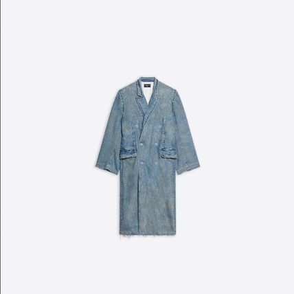 o1mt1gz0524 Boxy Coat in Blue