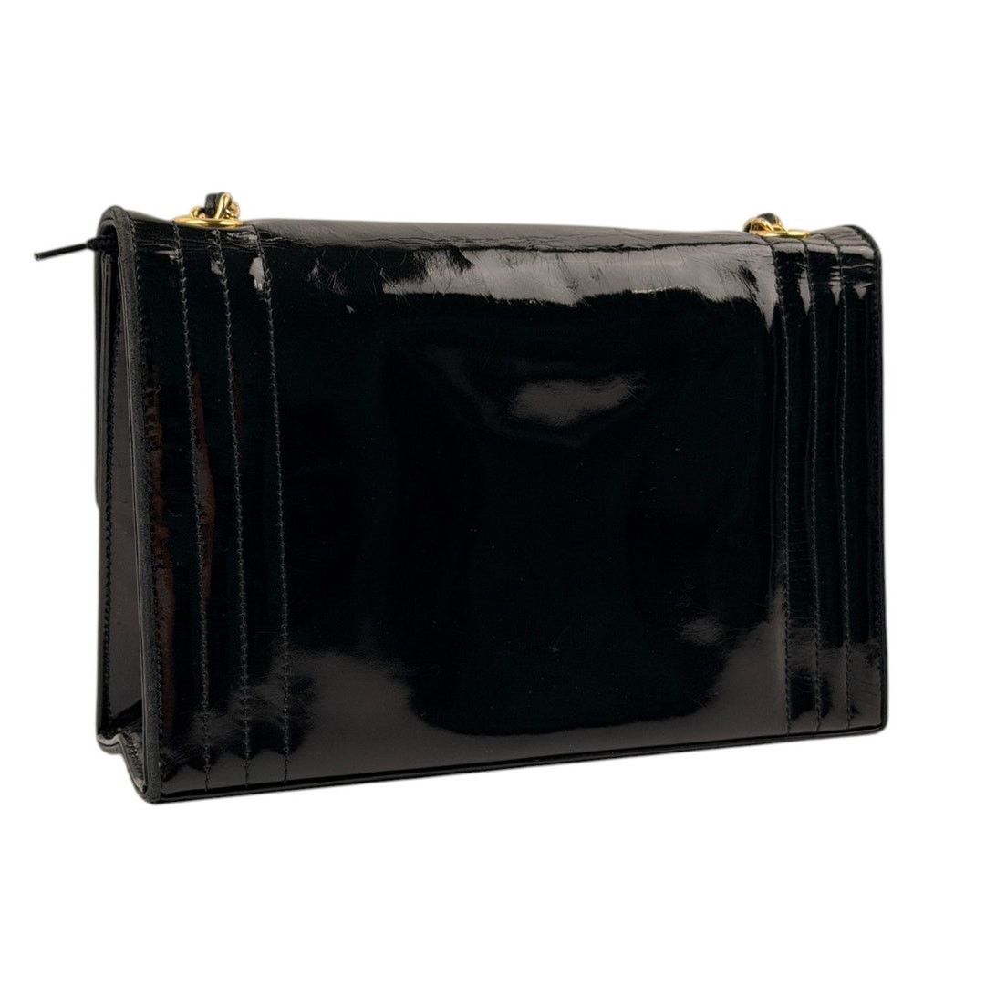 Chanel Chanel Vintage CC Black Patent Envelope Flap Bag Size ONE SIZE - 7 Thumbnail