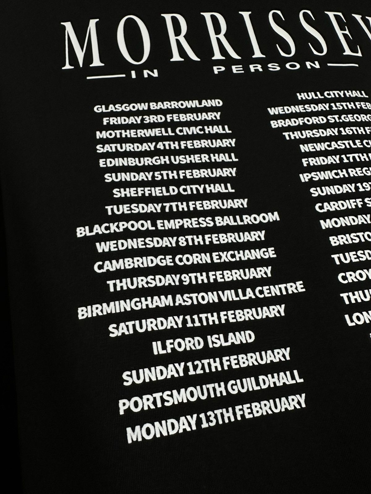 Morrissey × The Smiths Morrissey Band Boxer Long Sleeve Shirt Men Black L Tour tee Size US L / EU 52-54 / 3 - 15 Thumbnail