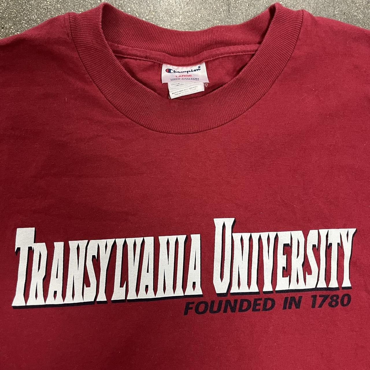 Champion 2000s Transylvania University Red Champion T shirt Size US L / EU 52-54 / 3 - 3 Thumbnail