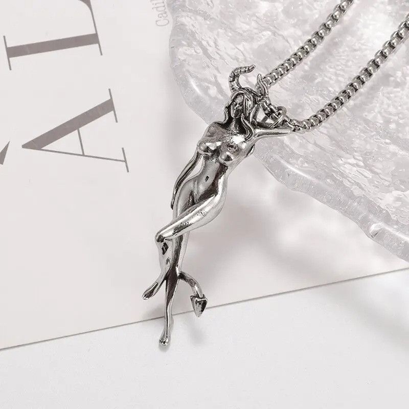 Jewelry Magic Horn Girl Pendant Necklace Size ONE SIZE - 1 Thumbnail