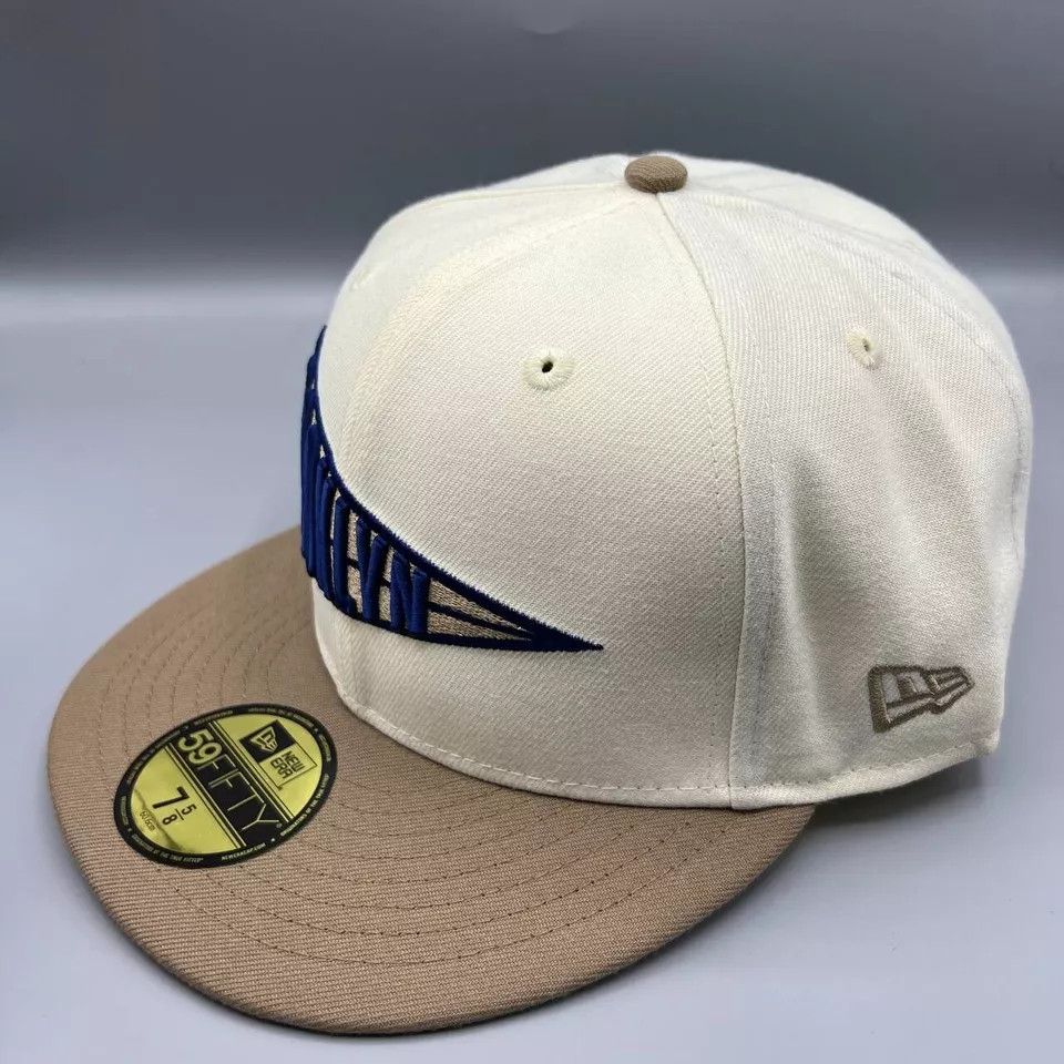 New Era Brooklyn Dodgers Hat Men 7 5/8 59Fifty MLB Fitted Cap New Size ONE SIZE - 3 Thumbnail