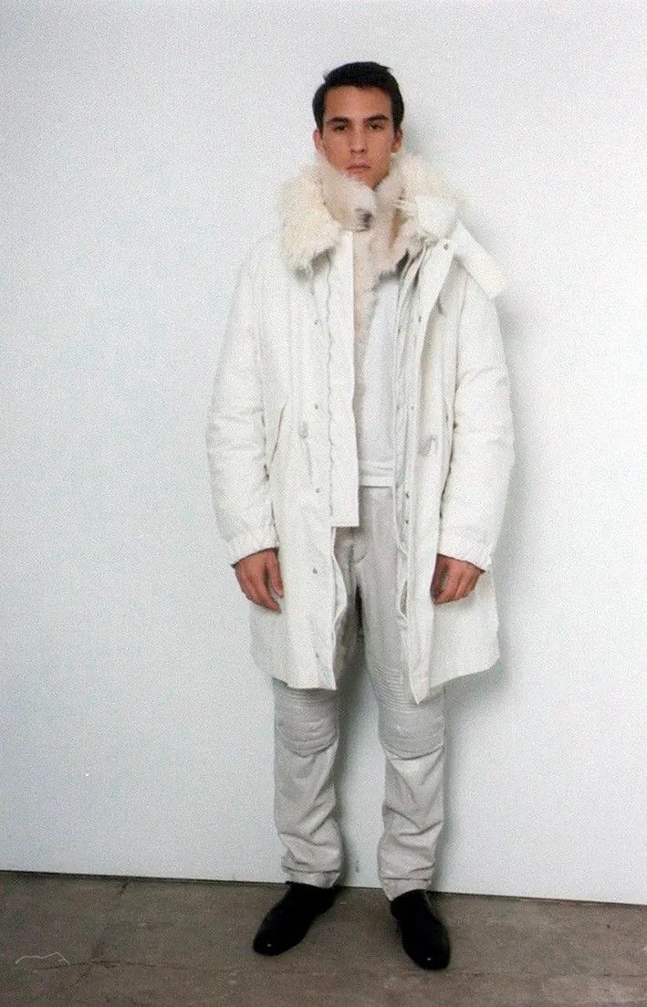 Helmut Lang AW 1999 Cream Ballistic Astro Biker Parka