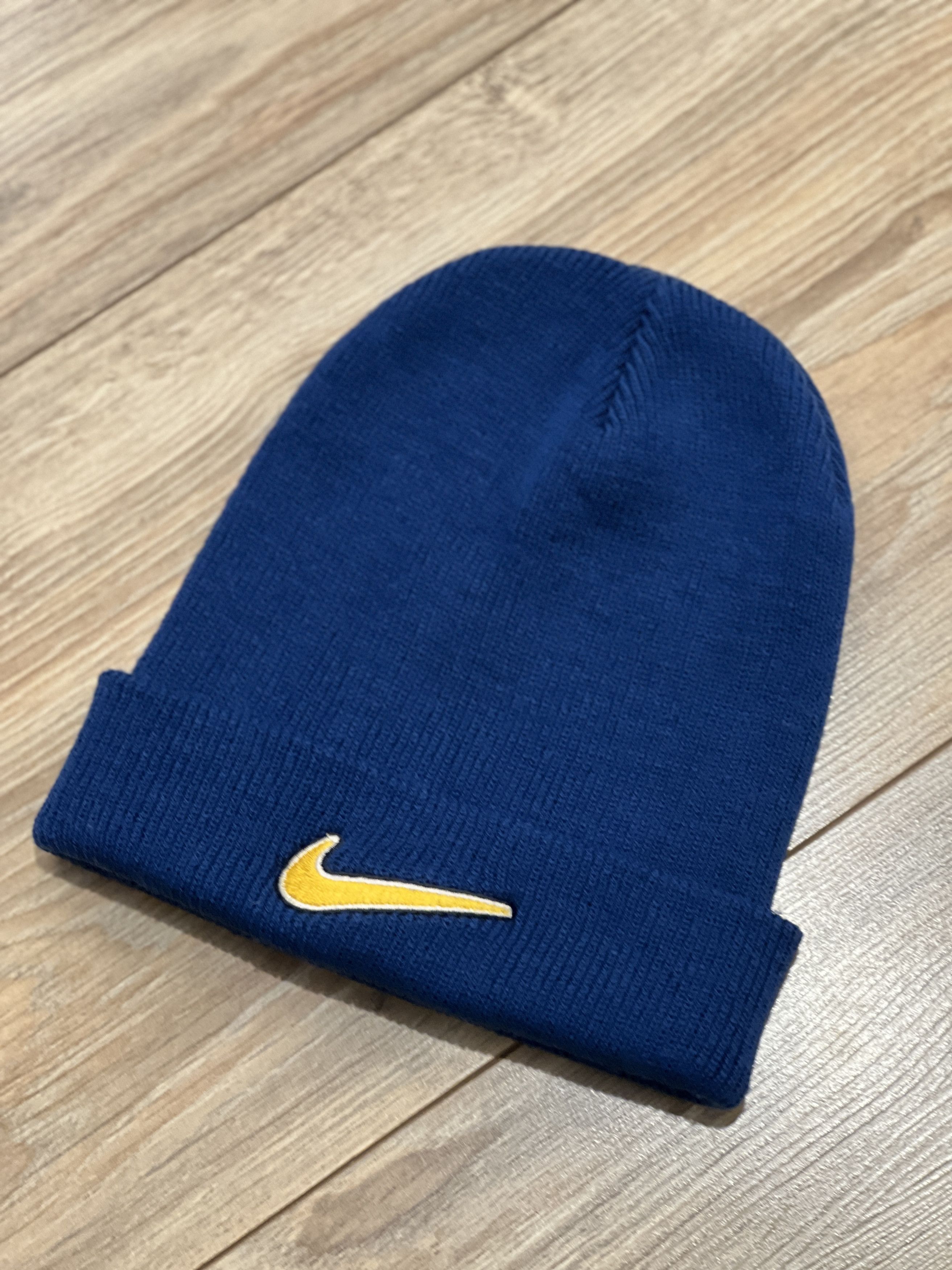 Nike × Vintage Nike Vintage Beanie Hat Big Logo Size ONE SIZE - 1 Thumbnail
