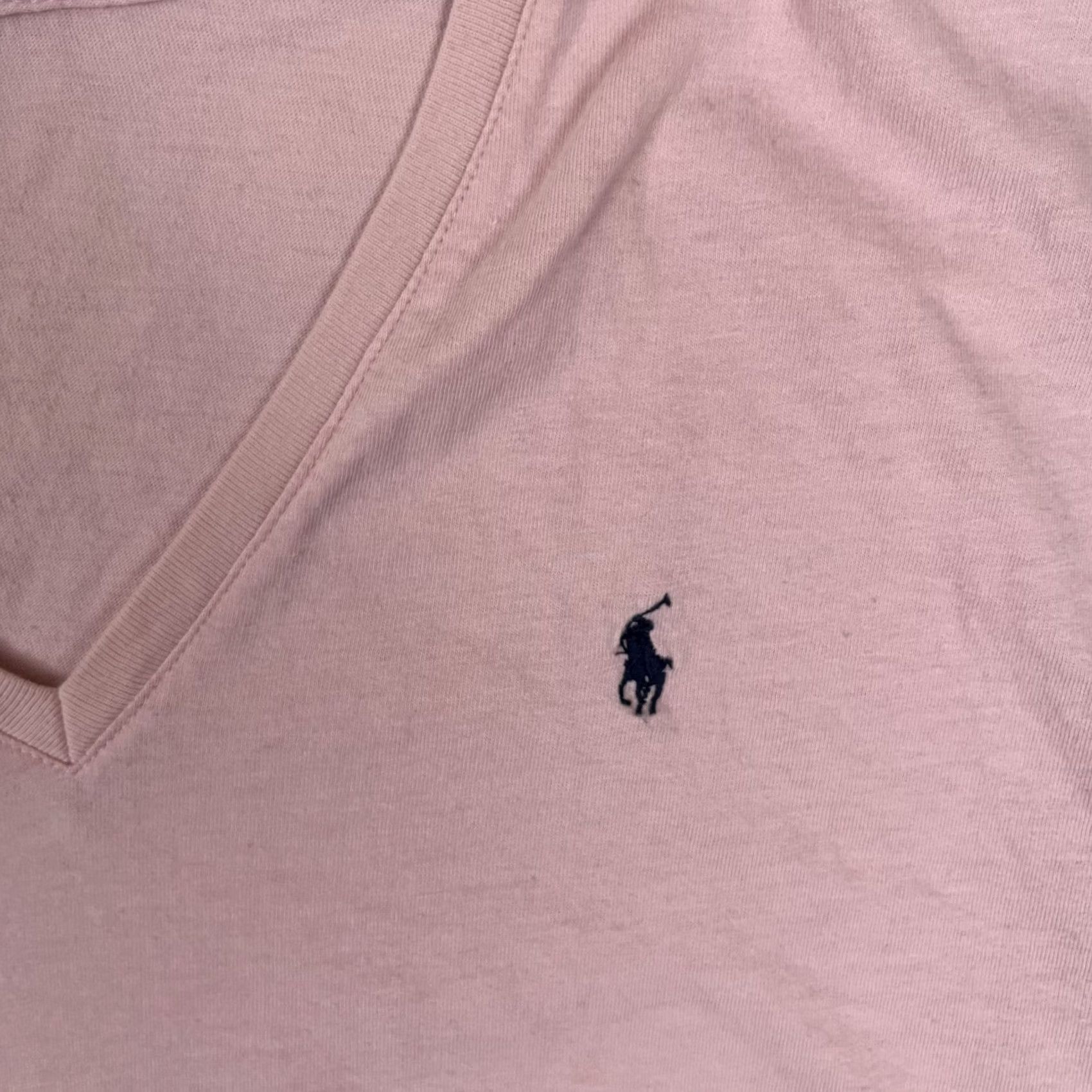 Polo Ralph Lauren VINTAGE Polo Ralph Lauren Sport T-Shirt Womens XL Pink V-Neck Embroidered Y2K Size XL / US 12-14 / IT 48-50 - 2 Thumbnail