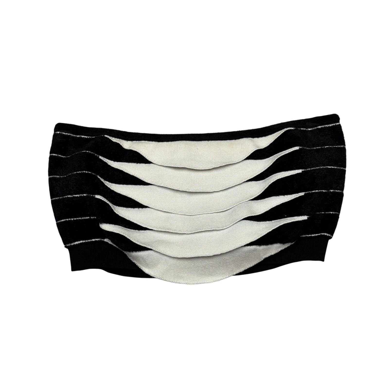 Alaia Alaia Bicolor Origami Strapless Bandage Crop Top Size S / US 4 / IT 40 - 1 Thumbnail