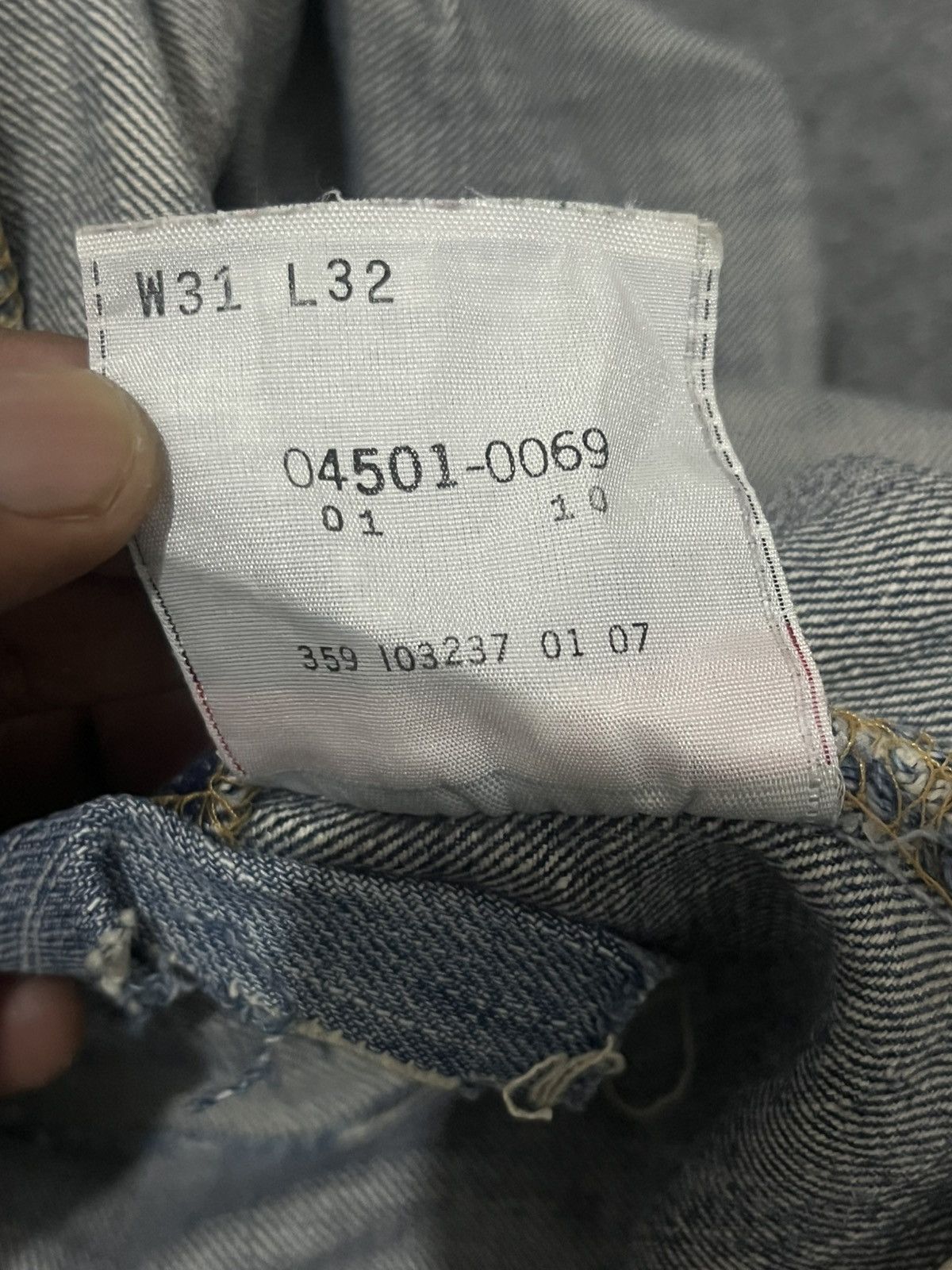 Levi's Vintage Levis Distressed Patchwork Jeans Size US 31 - 12 Thumbnail