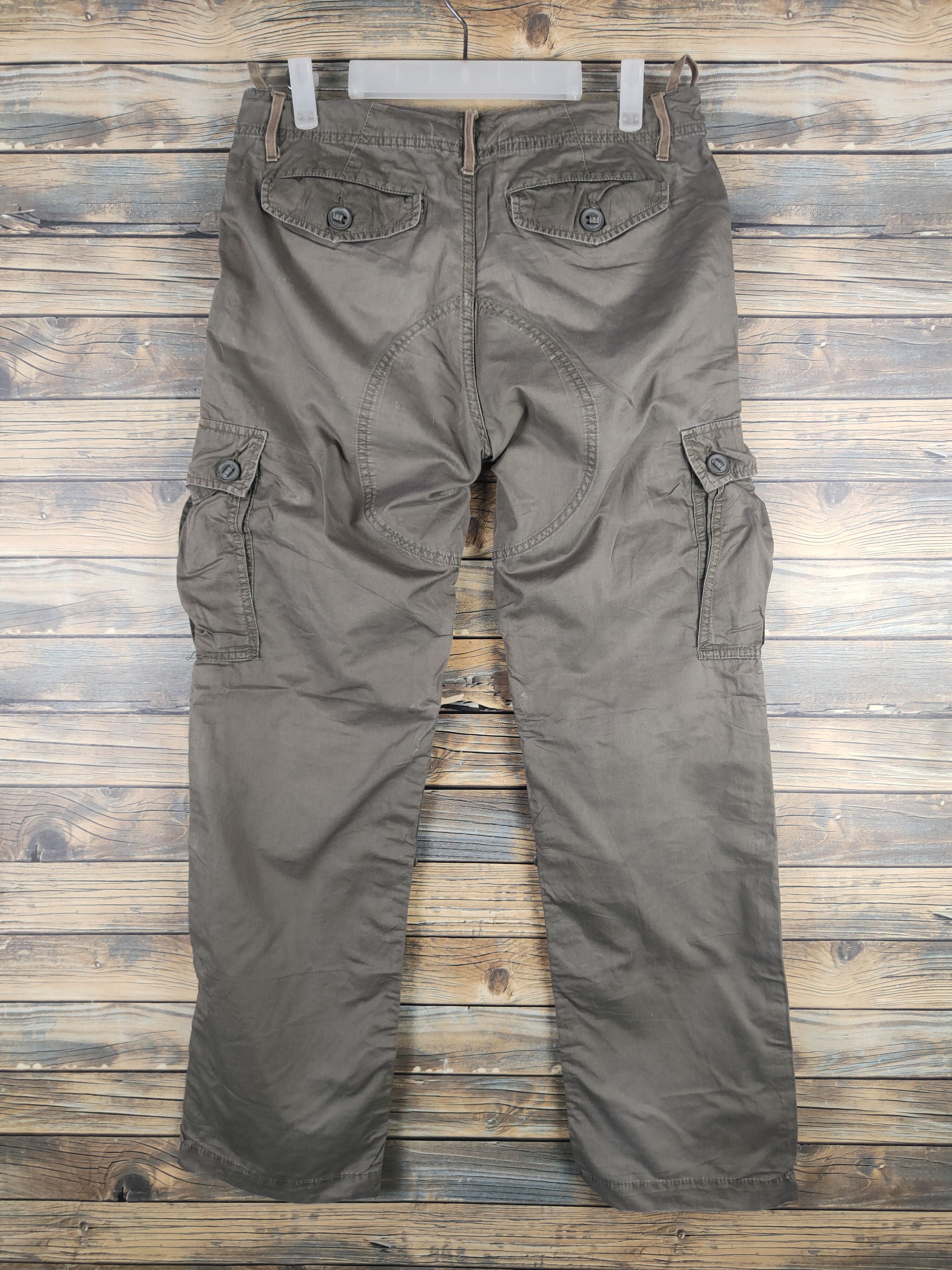 Japanese Brand DL Back Number Olive Multipocket Cargo Pants #46-234T Size US 32 / EU 48 - 7 Thumbnail