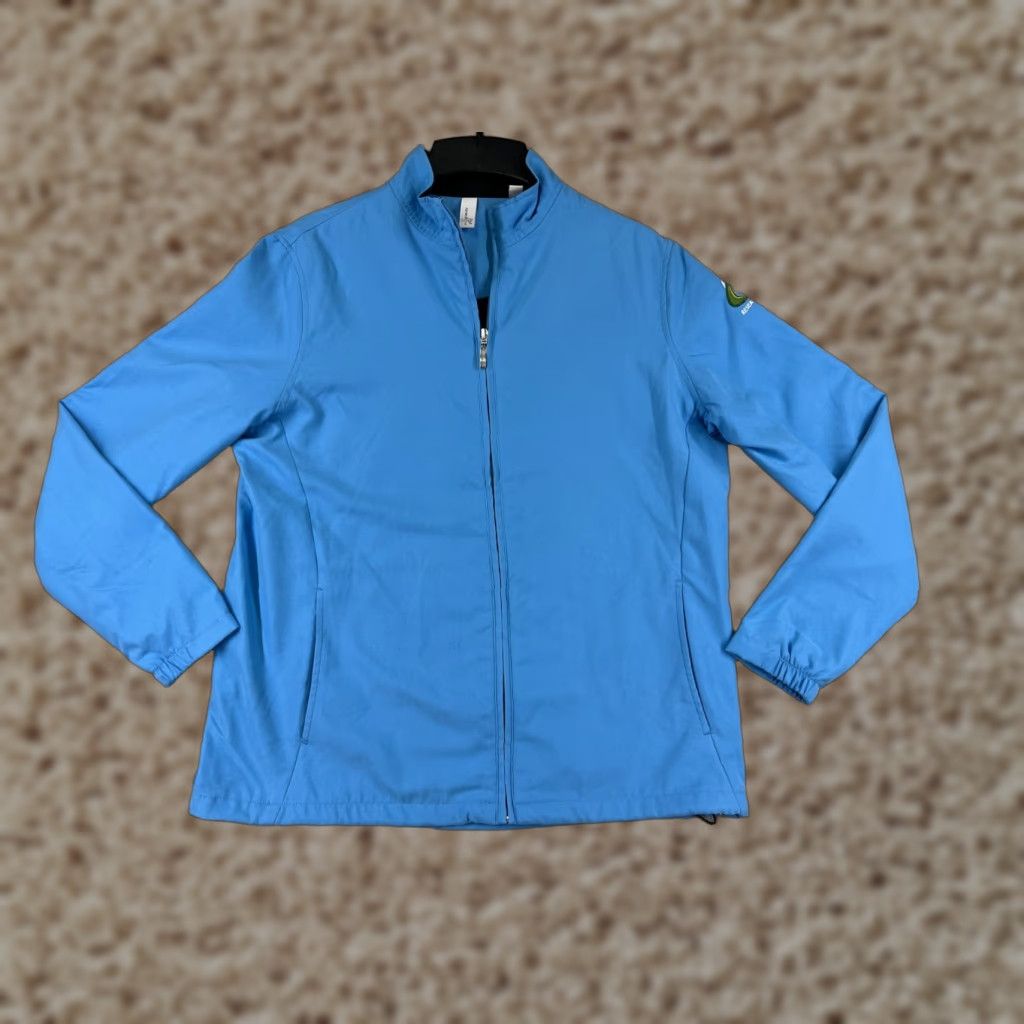 Vintage Ashworth Jacket Womens M Blue Full Zip Poly Mock Neck Golf Athletic Sports Wind Shirt Size M / US 6-8 / IT 42-44 - 1 Thumbnail