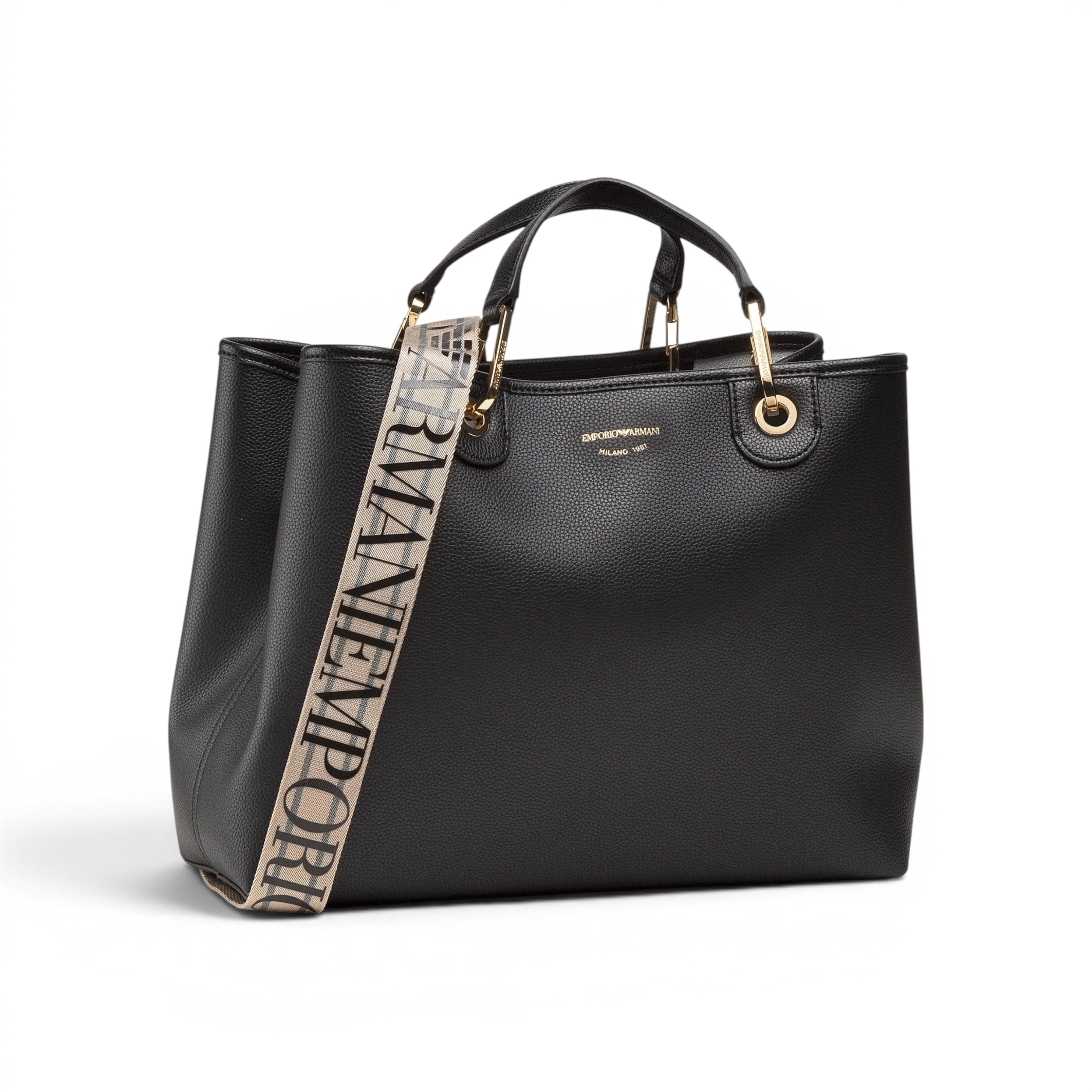 Emporio Armani EMPORIO ARMANI BLACK TOTE BAG Size ONE SIZE - 1 Thumbnail