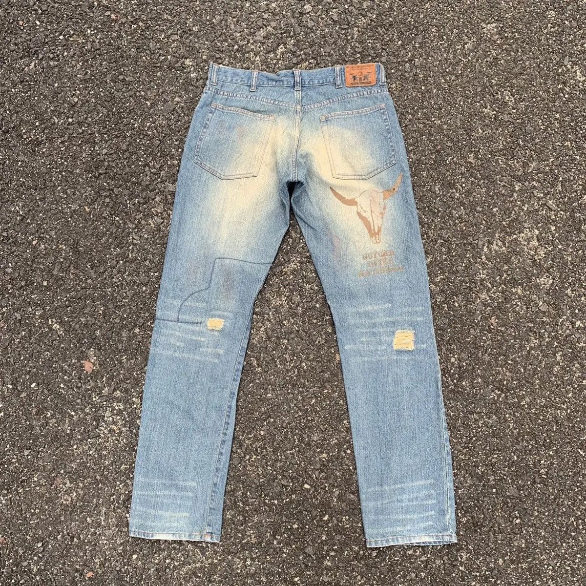 Gotcha Vintage Gotcha Jeans Patchwork VERY RARE Rugged Denim Pants Size US 31 - 10 Thumbnail