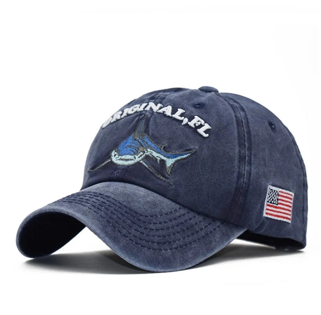 Vintage Jaws Washed Design Adjustable Cap Size ONE SIZE - 1 Thumbnail