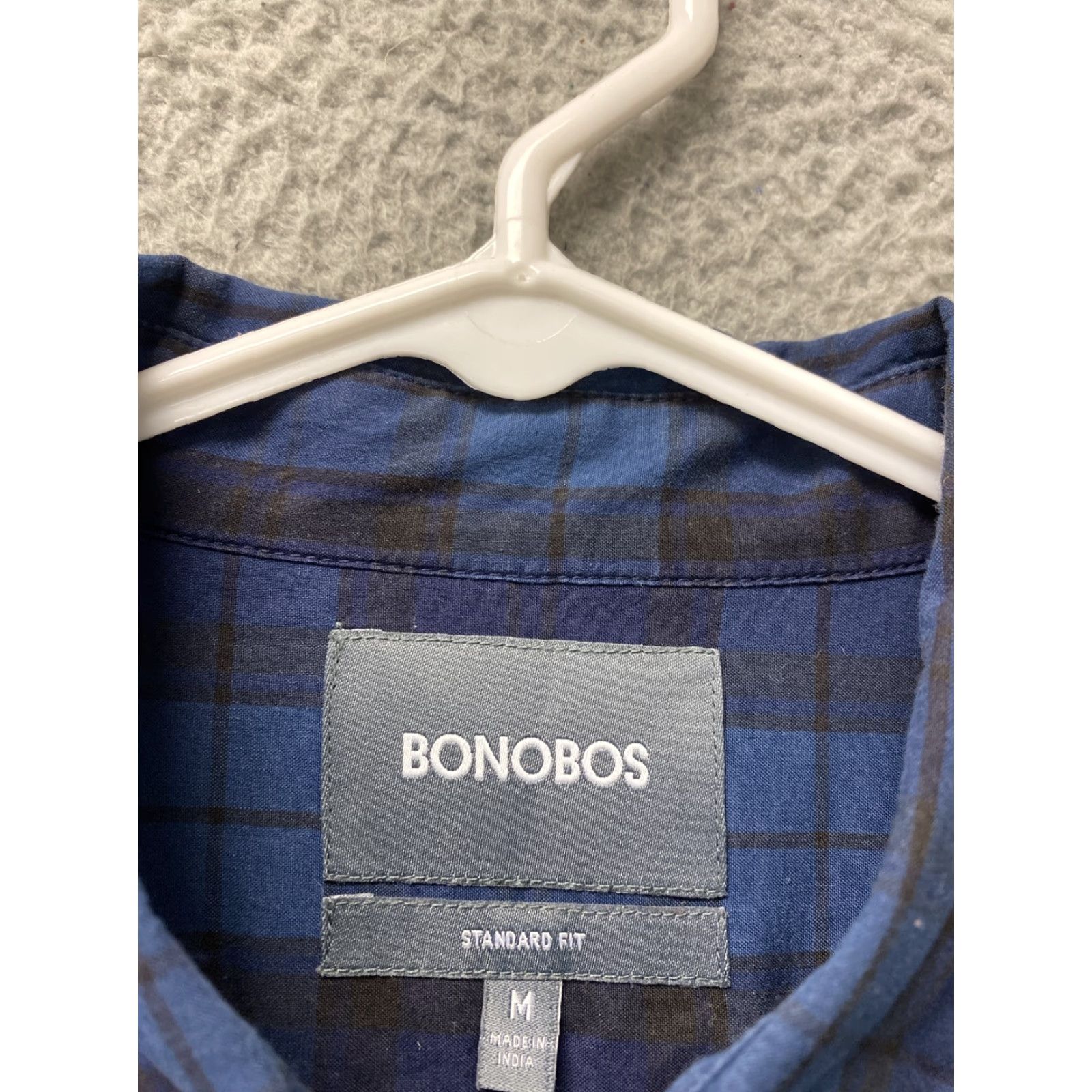 Bonobos VINTAGE Bonobos Men's Shirt Long Sleeve Button-Down Blue Aqua Plaid Medium Slim Fit Size US M / EU 48-50 / 2 - 5 Thumbnail