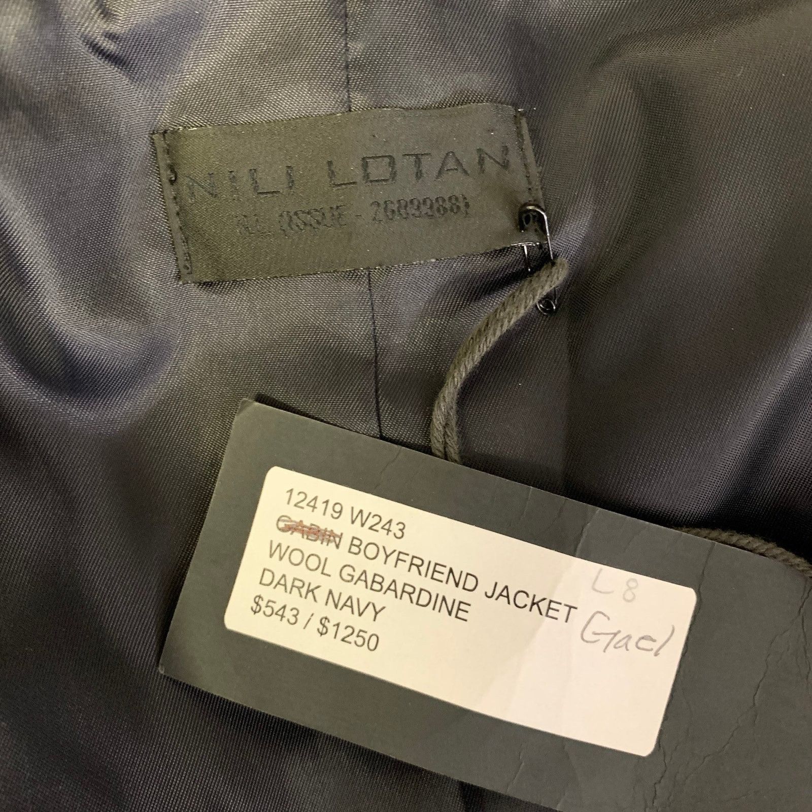 Nili Lotan NILI LOTAN Size L Navy Wool Notch Lapel Jacket Size L / US 10 / IT 46 - 4 Thumbnail