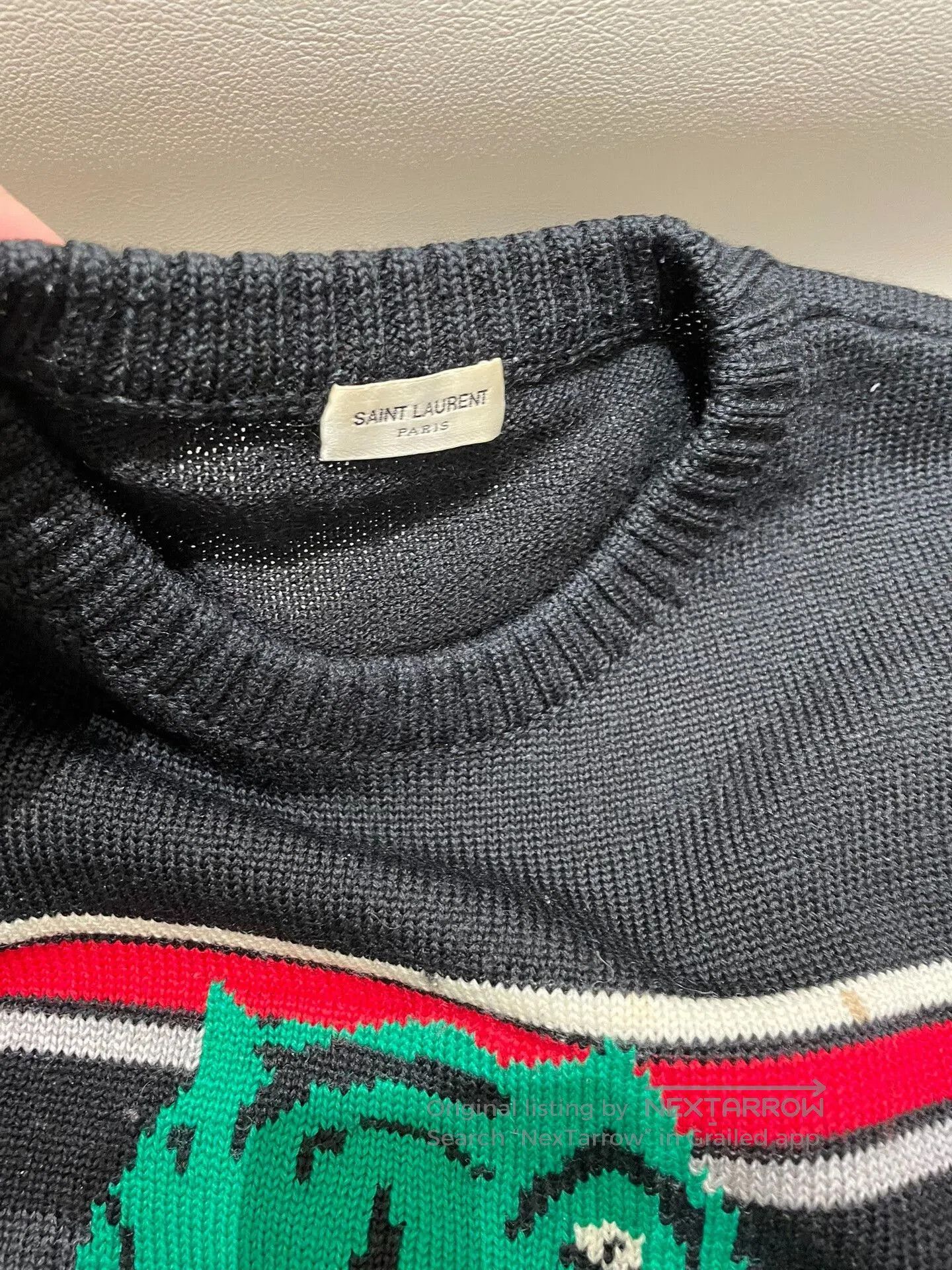 Yves Saint Laurent YSL Men's Black Knit Sweater. Size US M / EU 48-50 / 2 - 4 Thumbnail