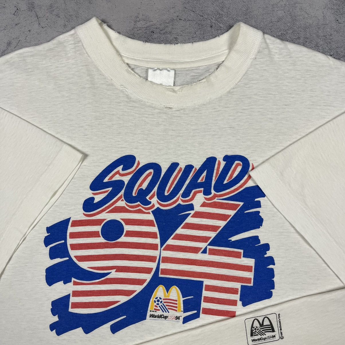 Vintage Vintage Fifa World Cup Squad 94 McDonalds tee 1992 Size US XL / EU 56 / 4 - 2 Thumbnail