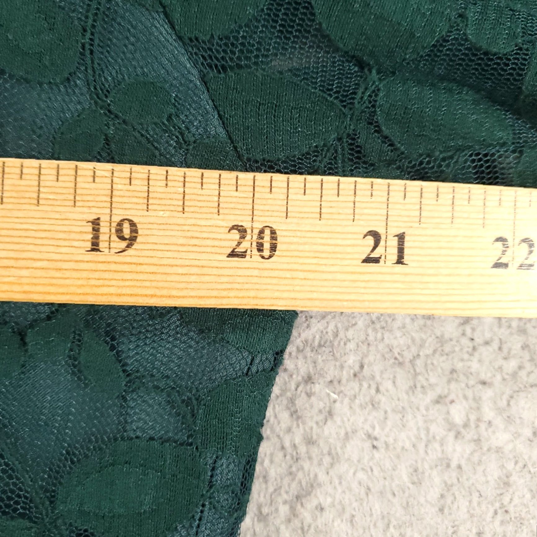 Vintage Garnet Hill Shift Dress Emerald Green Lace Overlay Knee Length Sheer Womens 14 Size XL / US 12-14 / IT 48-50 - 5 Thumbnail