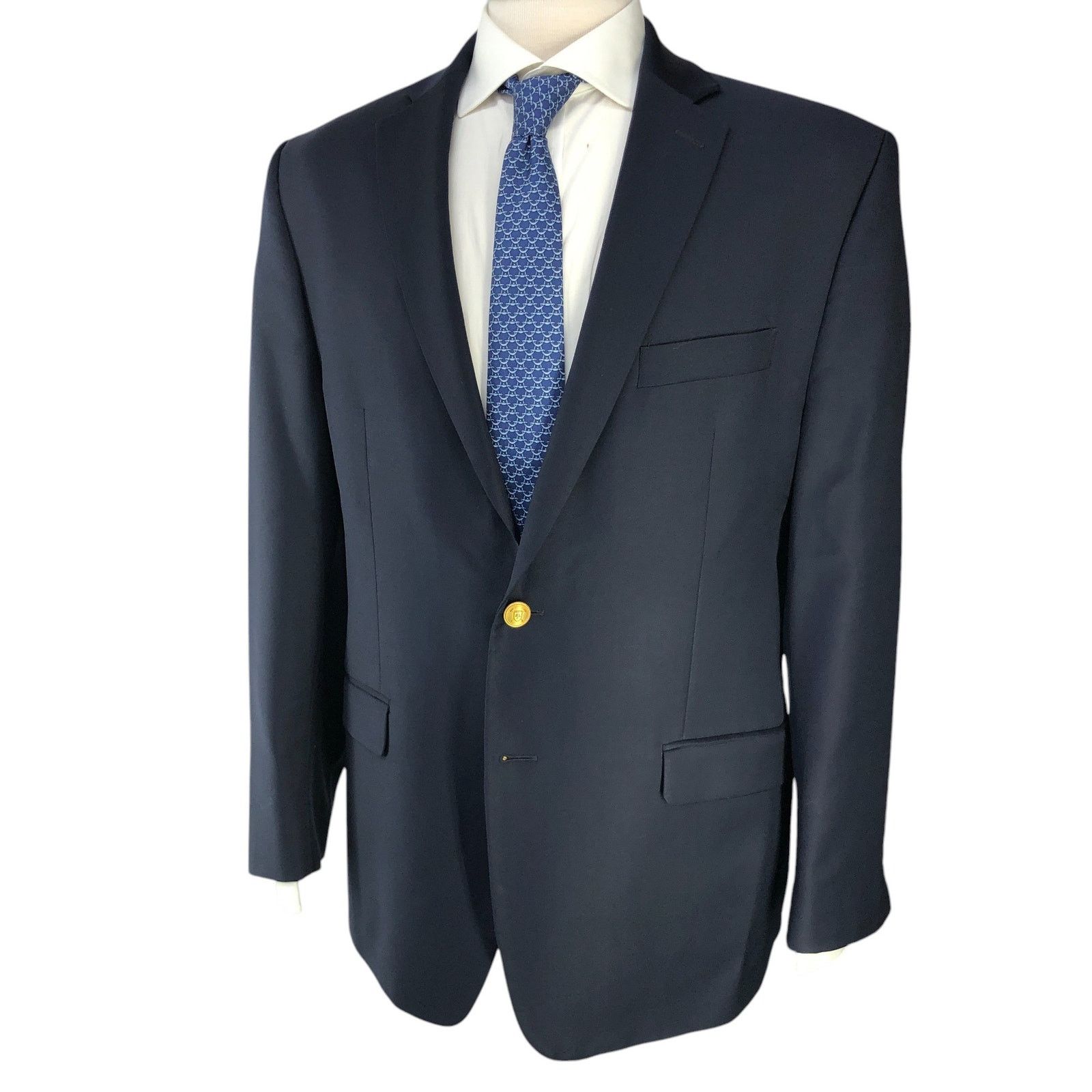 Lauren Ralph Lauren Ralph Lauren LRL Size 42R Blazer Jacket Navy Gold Buttons Size 42R - 1 Thumbnail