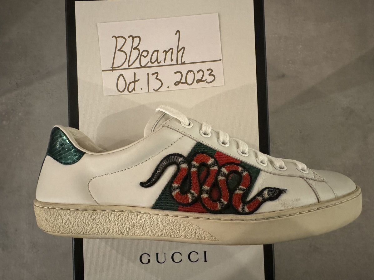 Gucci Gucci ace Snake Sneaker Size US 6 / EU 39 - 3 Thumbnail