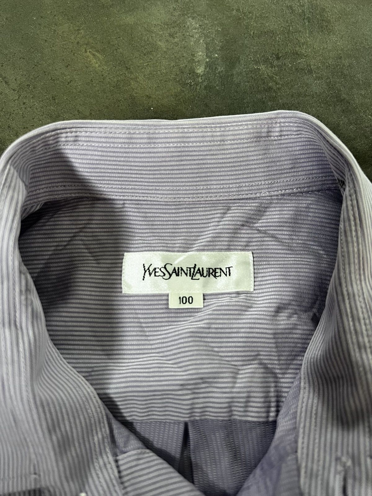 Yves Saint Laurent Yves Saint Laurent Shirt Button Ups Purple Size US L / EU 52-54 / 3 - 10 Thumbnail
