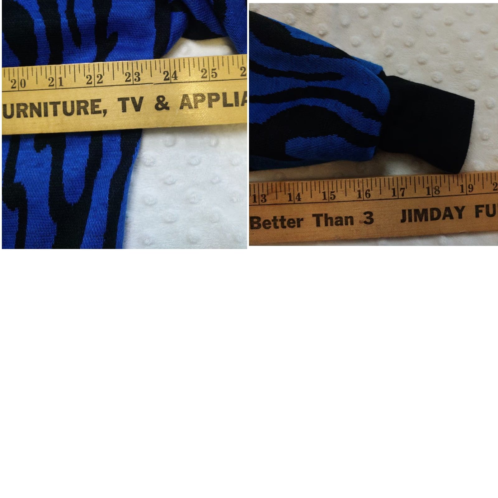 Vintage VINTAGE Tiger Stripe Acrylic Sweater Blue Black Size 18 Made In USA 1980s Fresh Ideas Glam Rock Size XXL / US 16-18 / IT 52-54 - 8 Thumbnail
