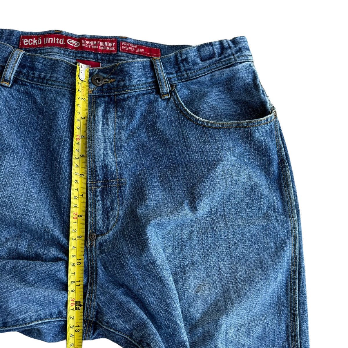 Ecko Unltd. × JNCO × Vintage Crazy Wide Leg Ecko Unltd. Hammer Jean Baggy Y2K Jeans Size US 36 / EU 52 - 6 Thumbnail
