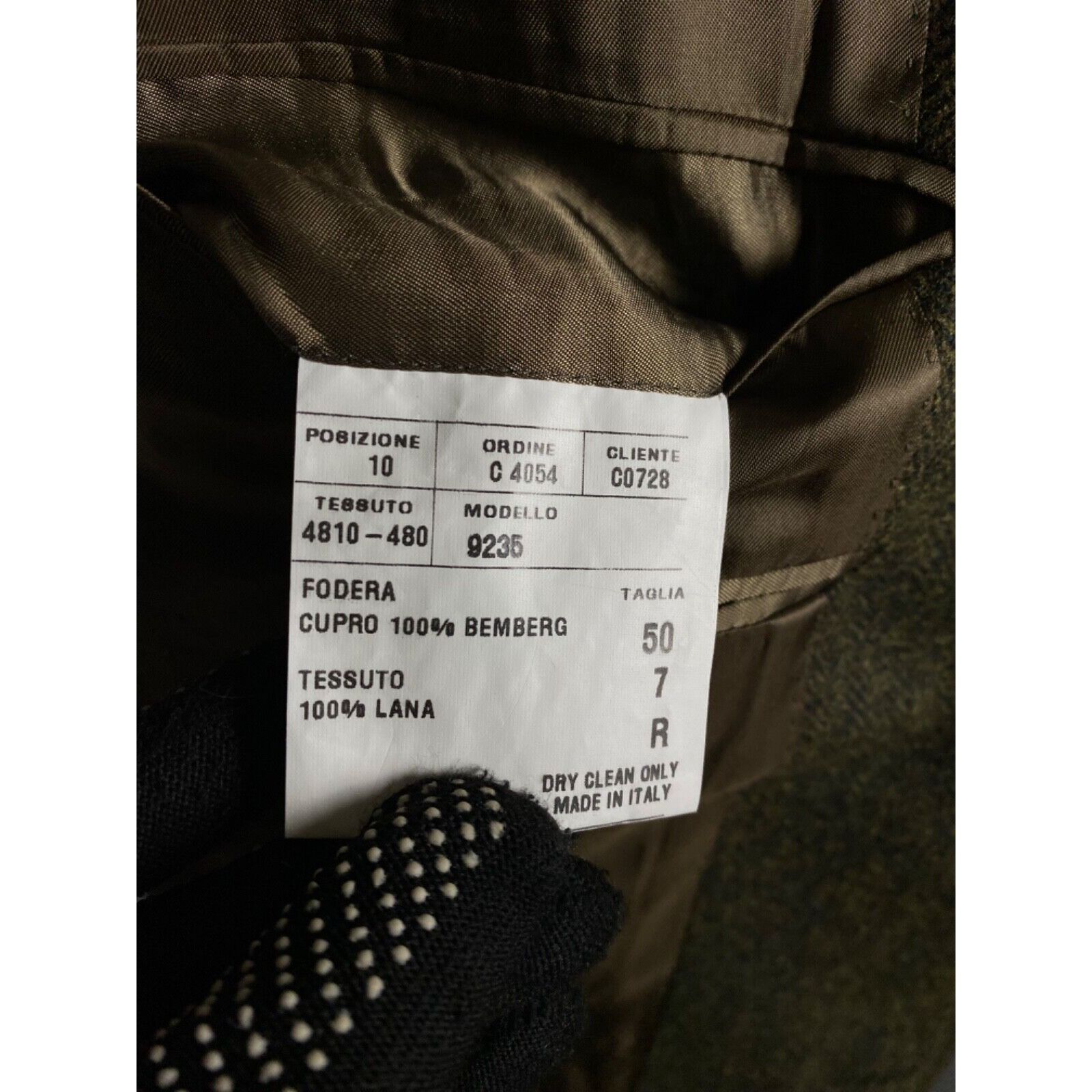 Caruso Raffaele Caruso Herringbone Men's Green Wool Blazer Sportcoa Size 50R - 10 Thumbnail