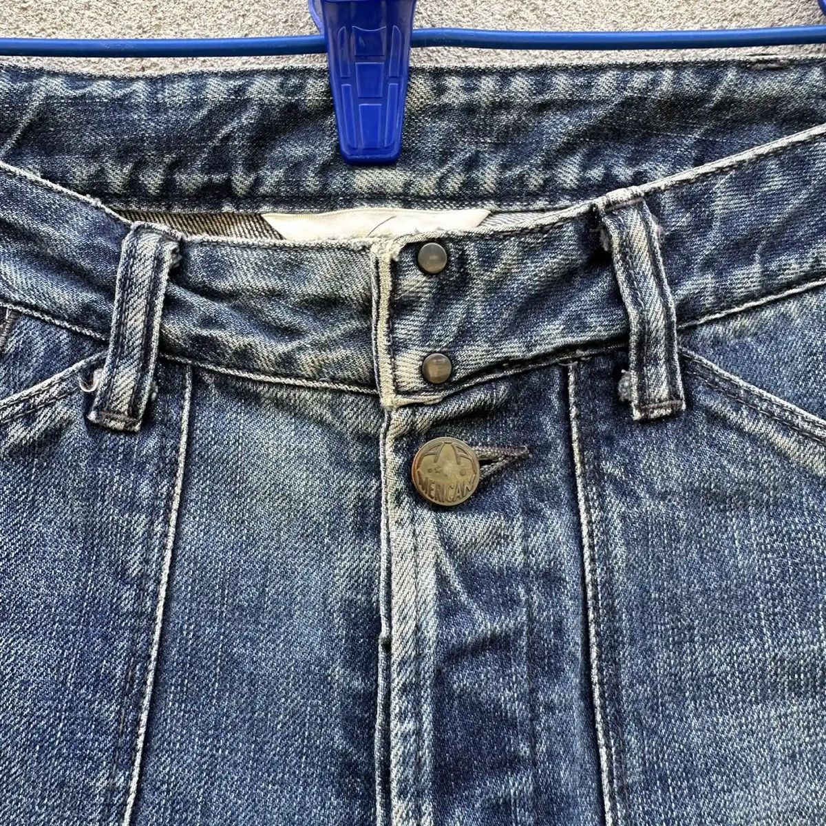 American Apparel SICKS 💥AMERICANA JEANS VINTAGE DENIM BLUE WASH BAKER PANTS Size US 27 - 6 Thumbnail
