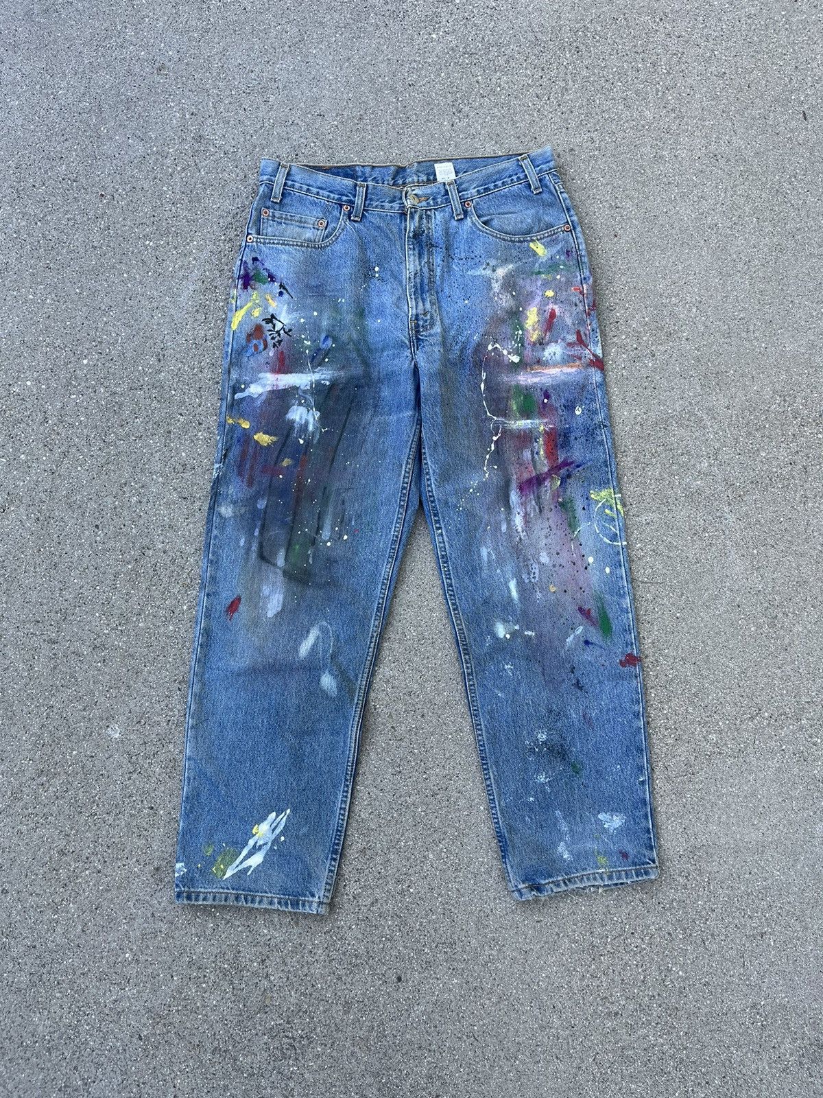 Levi's × Vintage Vintage Levi’s 550 Jeans Custom Distressed Thrashed Size US 34 / EU 50 - 10 Thumbnail