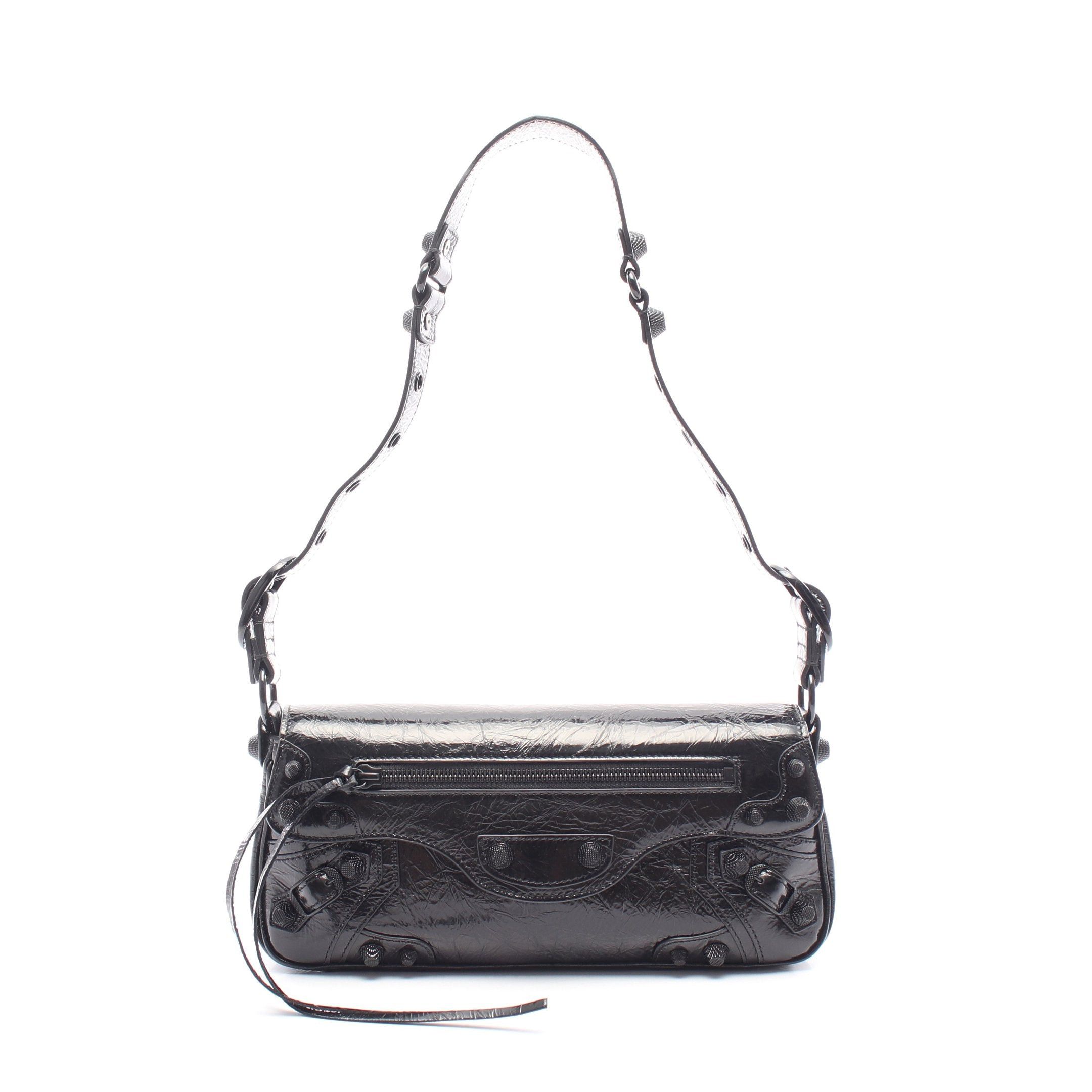 Balenciaga Balenciaga Le Cagoule S Shoulder Bag Leather Black Size ONE SIZE - 1 Thumbnail