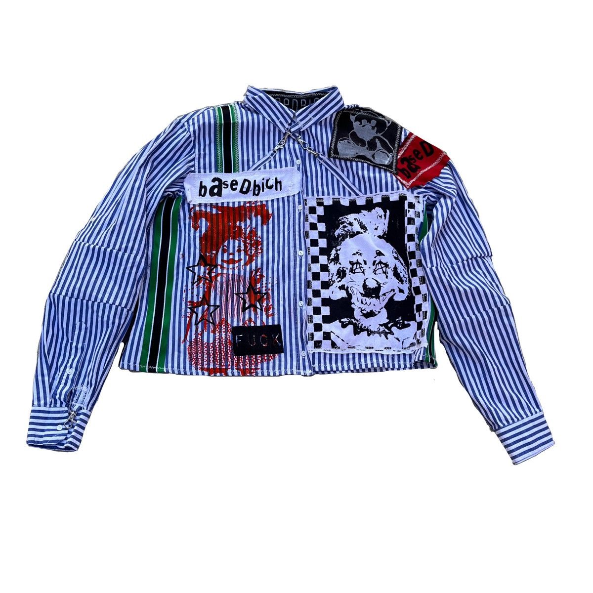 Other Basedbich custom pin stripe shirt with patches size small Size US S / EU 44-46 / 1 - 1 Thumbnail