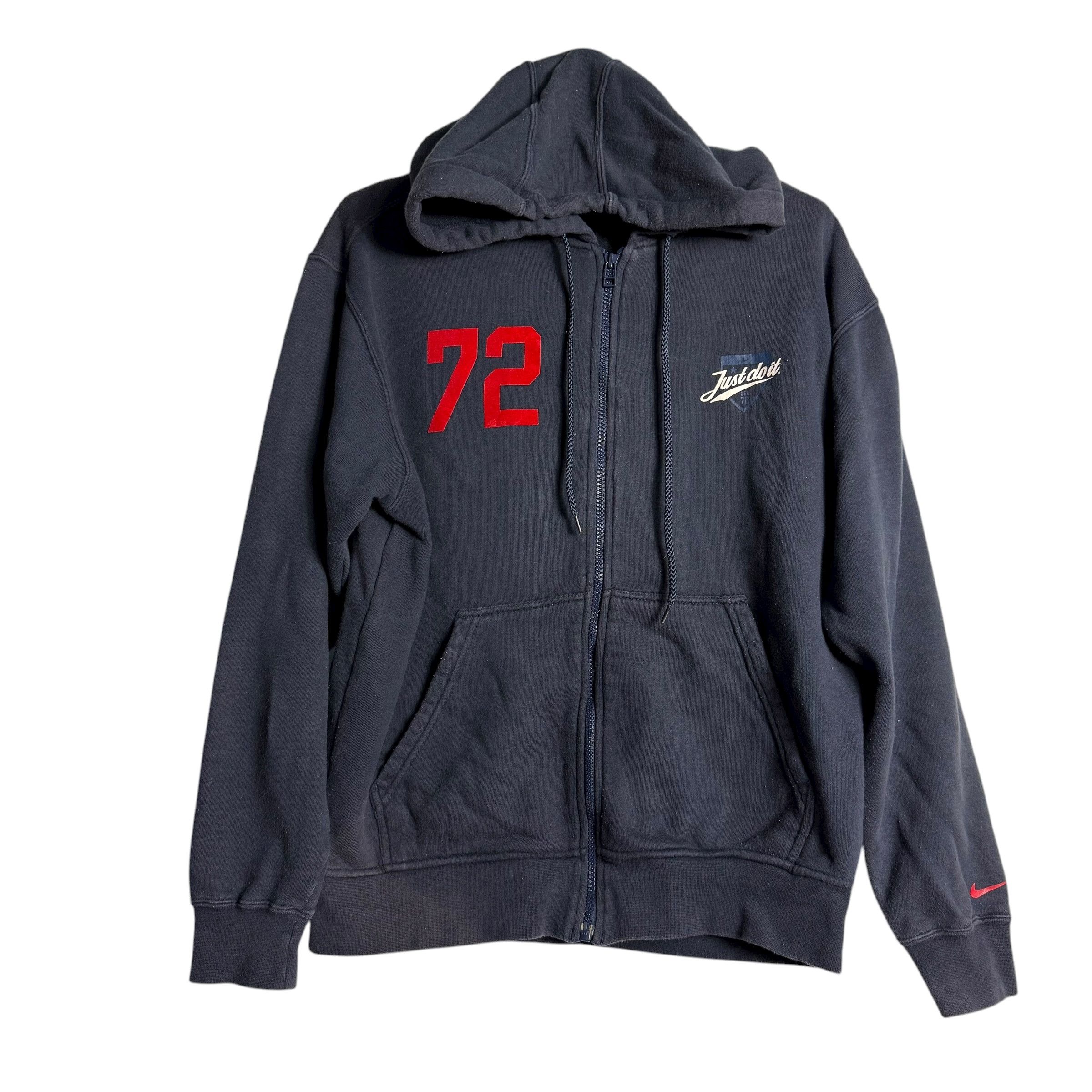 Nike 🔥RARE🔥Vintage Nike Just Do It #72 Full Zip Hoodie Size US L / EU 52-54 / 3 - 1 Thumbnail