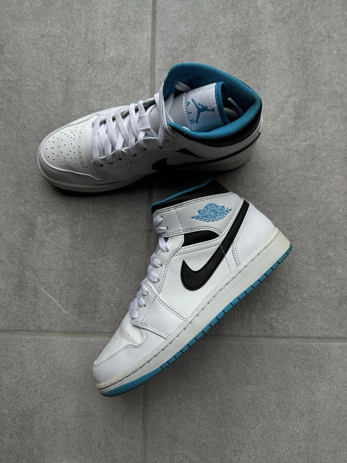 Jordan Mid White Laser Blue Jordan Mid Laser Blue Mens Size 13