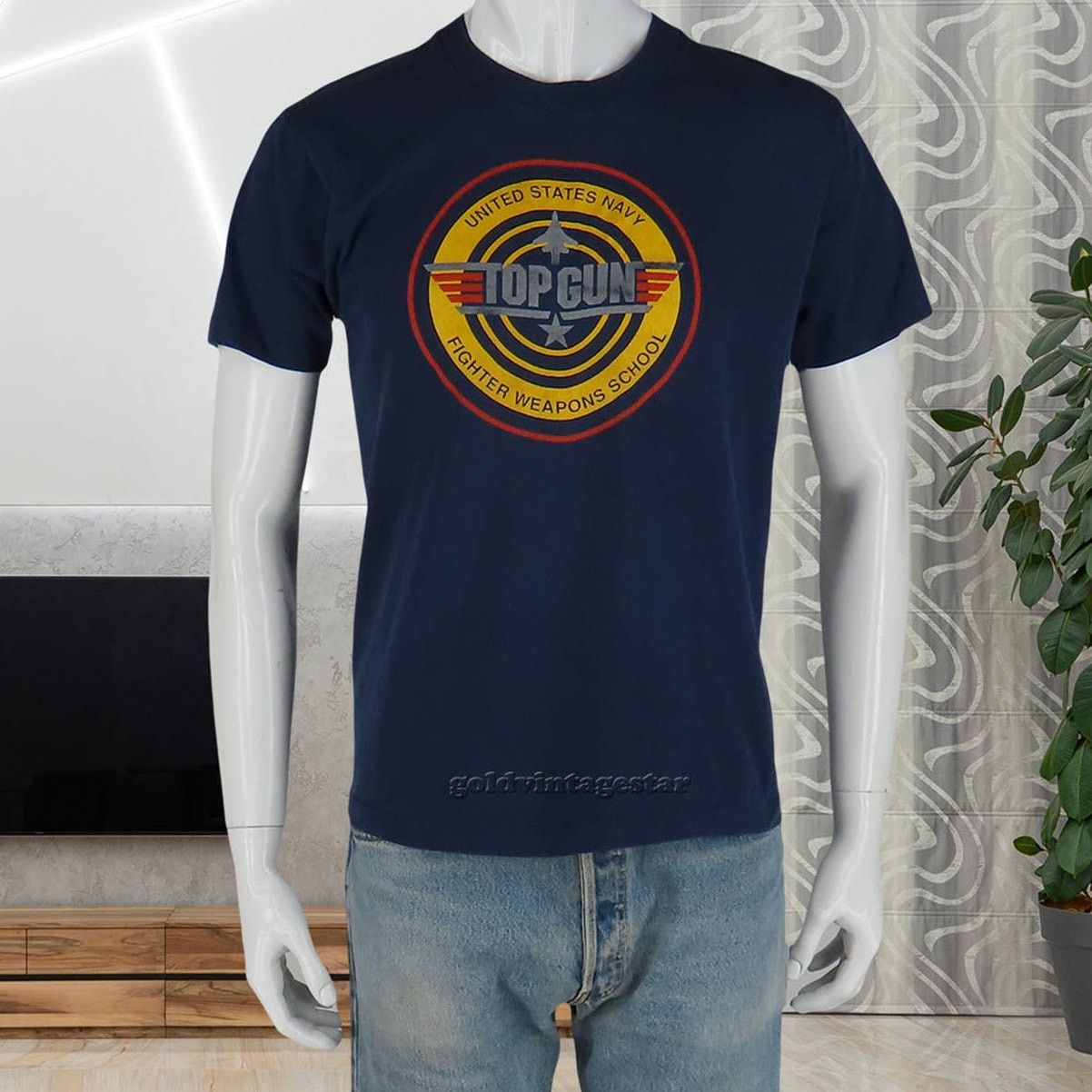 Other 80s Vintage Top Gun Movie Film Promo Navy Fighter T Shirt Size US M / EU 48-50 / 2 - 2 Thumbnail