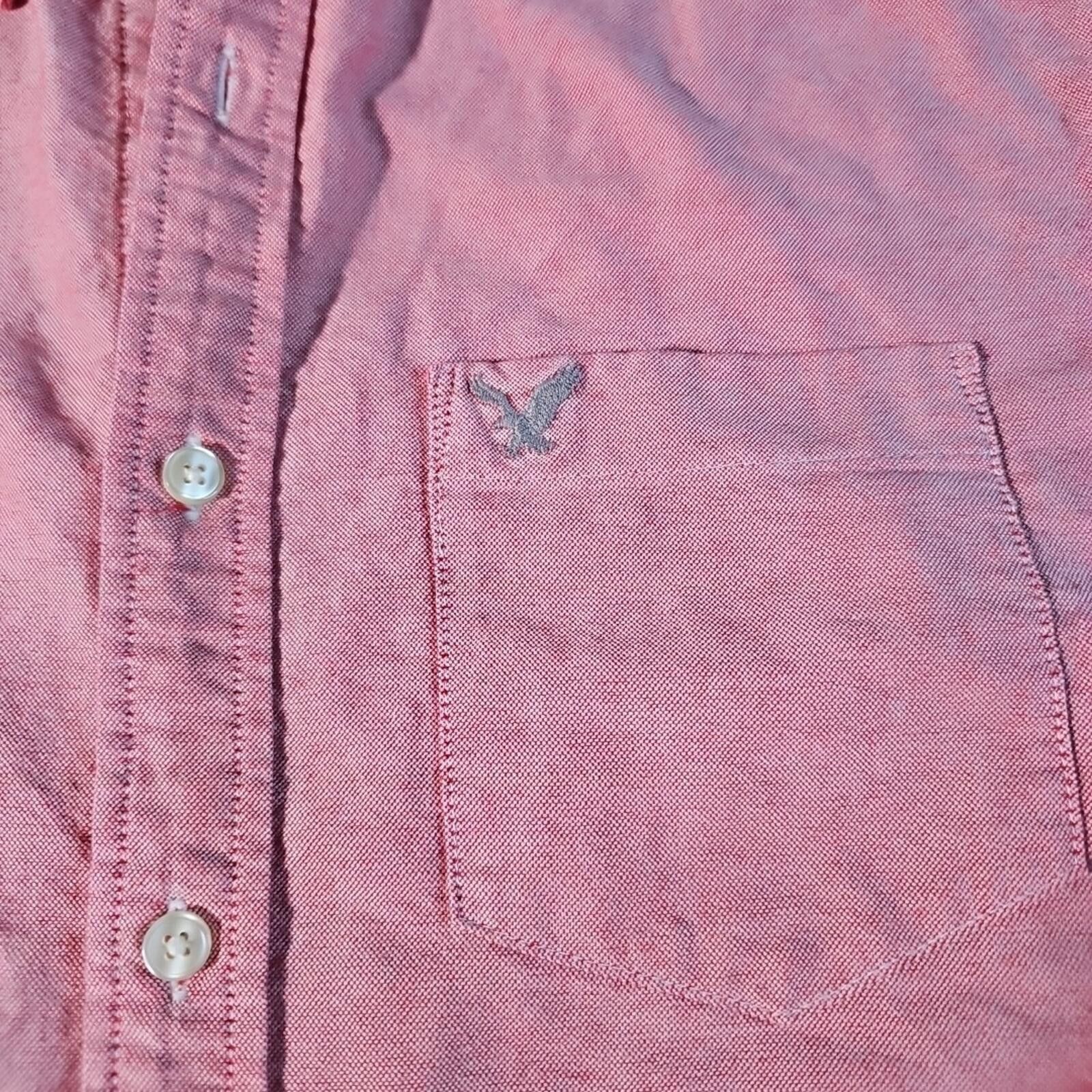American Eagle Outfitters American Eagle Classic Fit M Pink Button Up Shirt Size US M / EU 48-50 / 2 - 3 Thumbnail