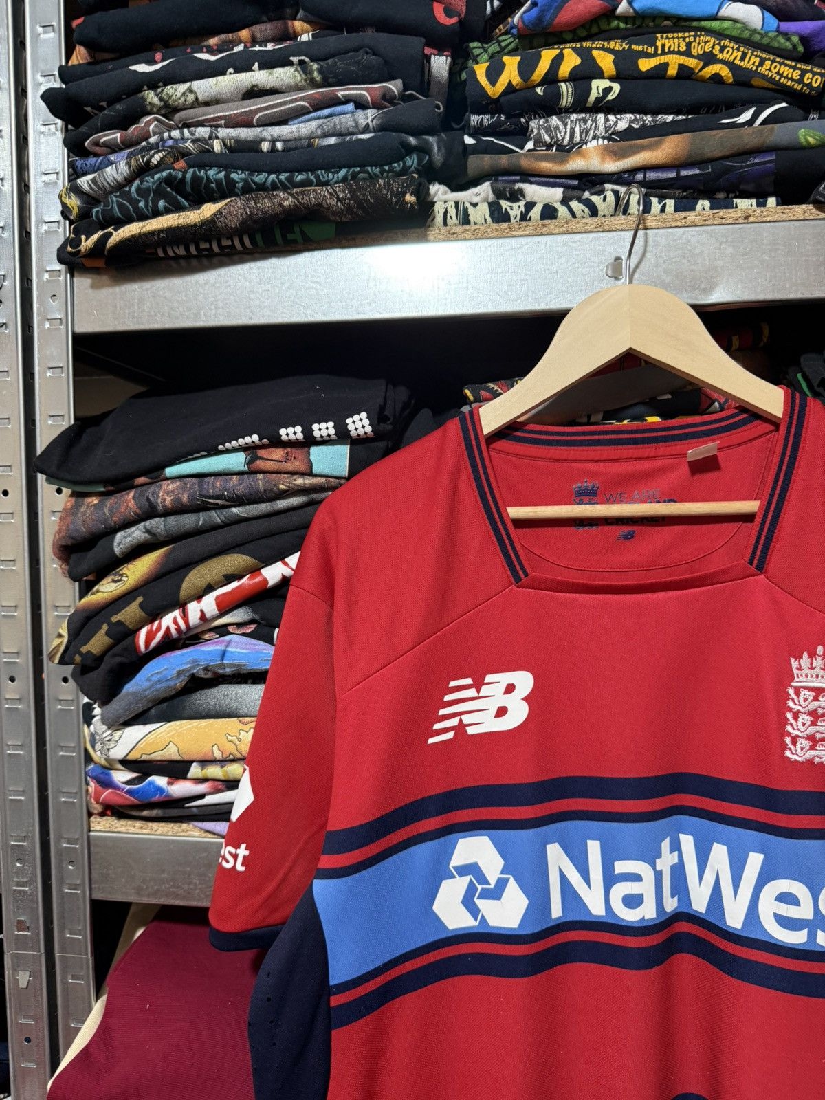 New Balance Vintage England Team Jersey Cricket Shirt New Balance Trikot Size US XXL / EU 58 / 5 - 3 Thumbnail