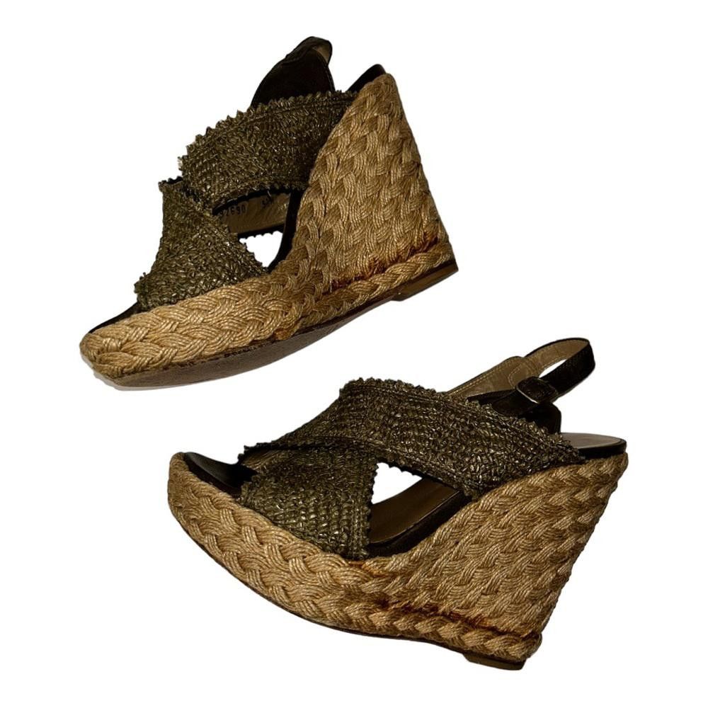 Stuart Weitzman Stuart Weitzman l Straw Espadrille Wedges Size 5.5 Size US 5.5 / IT 35.5 - 7 Thumbnail