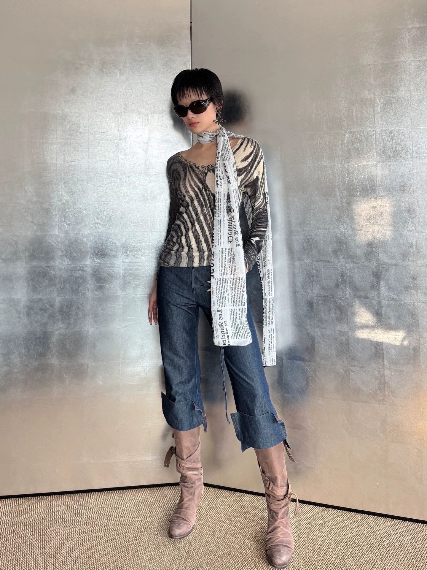 Just Cavalli Just Cavalli Zebra Print Long Sleeve Top M Size M / US 6-8 / IT 42-44 - 1 Thumbnail