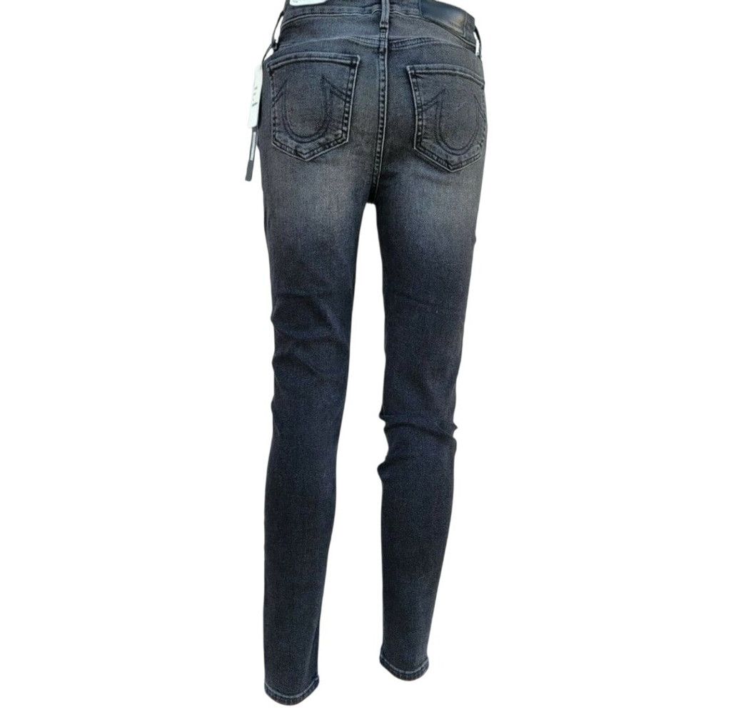True Religion True Religion CAIA Super Skinny Gray Jeans 26W Inseam 28 Size 26" / US 2 / IT 38 - 2 Thumbnail
