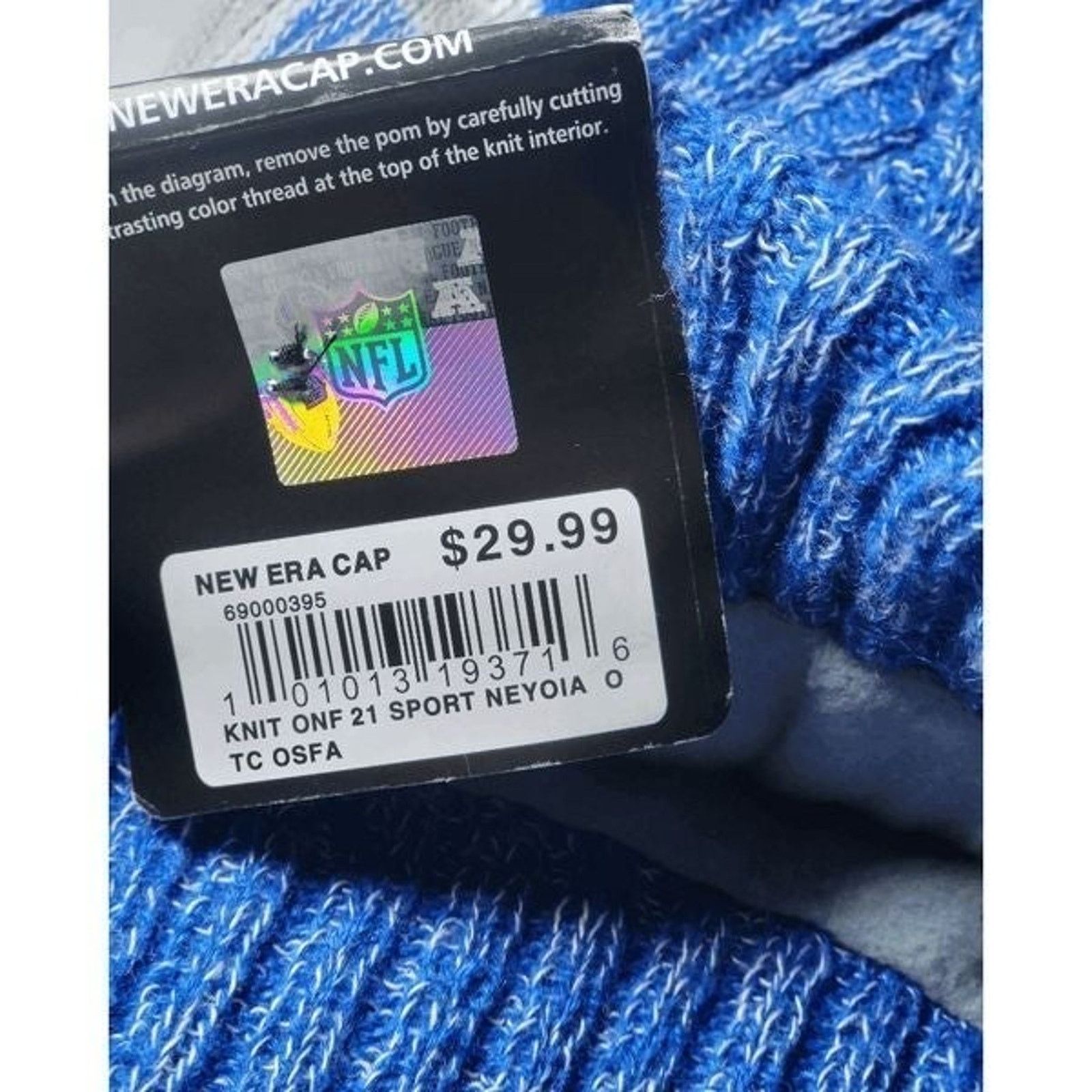 Other NWT Indianapolis Colts Sports Knit Pom Beanie Fleece Lined Size ONE SIZE - 4 Thumbnail