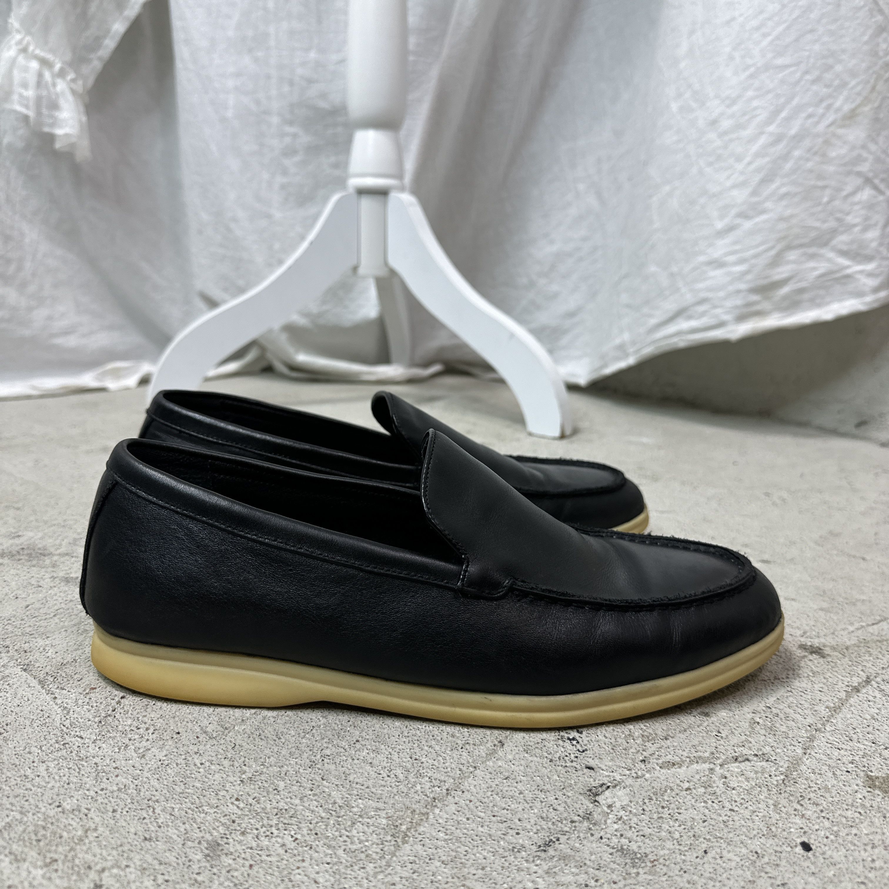 Vintage Vintage Leather Biker Loro Piana Walk Loafers Y2K Size US 9 / EU 42 - 2 Thumbnail