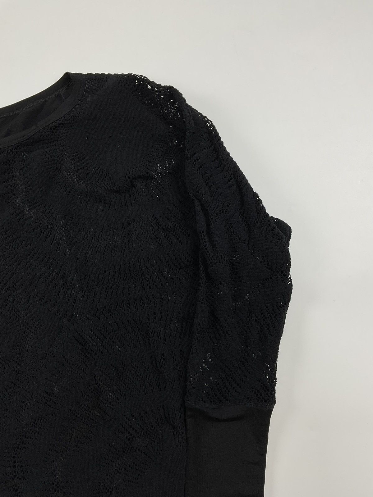 Jean Paul Gaultier Jean Paul Gaultier Nylon Trim See Through Sleeve Top Size US L / EU 52-54 / 3 - 5 Thumbnail