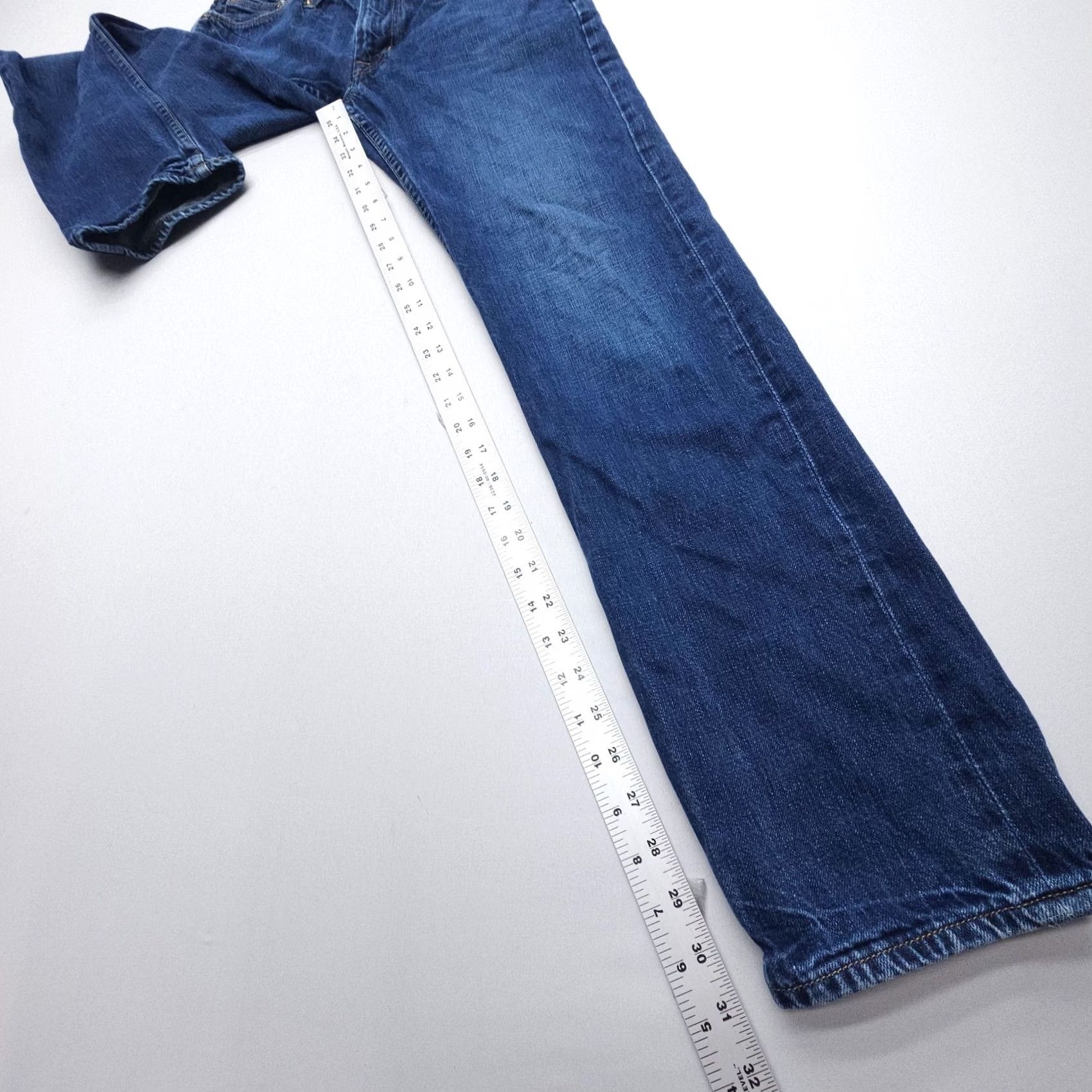American Eagle Outfitters American Eagle Outfitters Jeans Mens 30 x 31 Slim Straight Dark Wash Denim Hemmed Blue 5-Pocket Logo Casual JeansMens Size US 30 / EU 46 - 4 Thumbnail