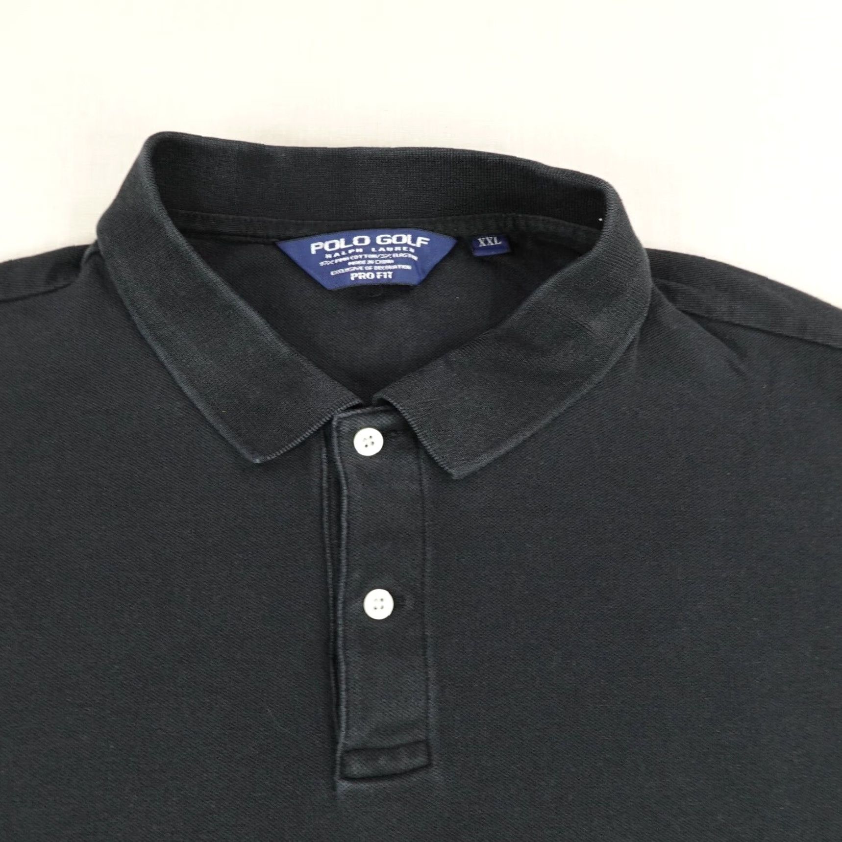 Polo Ralph Lauren VINTAGE Polo Ralph Lauren Polo Golf Shirt Mens 2XL Black Short Sleeve Knit Polo Shirt Regular Fit 2XL Mens Golf Logo Pro Fit Size US XXL / EU 58 / 5 - 2 Thumbnail